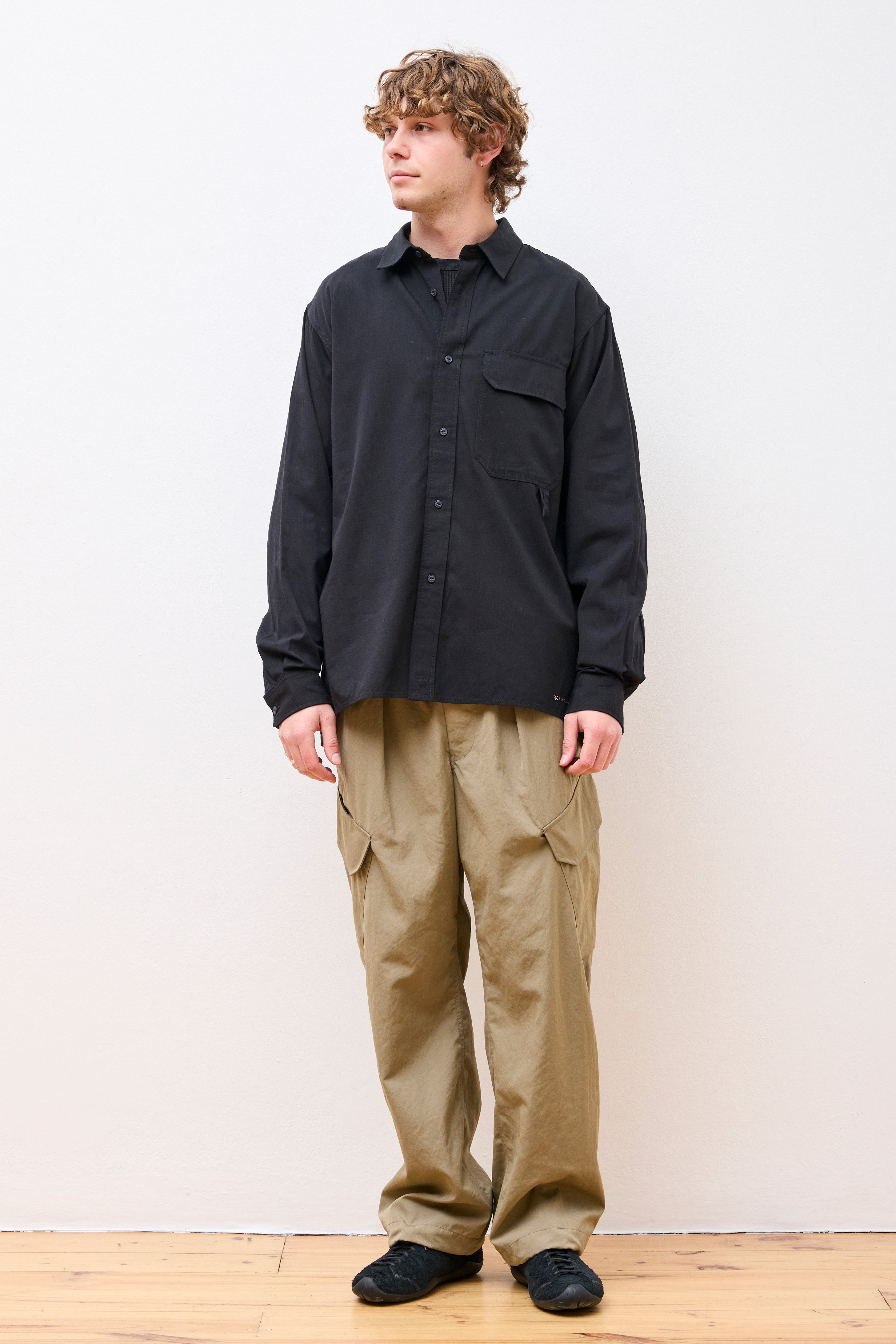 TAKIBI Light Ripstop Shirt Black