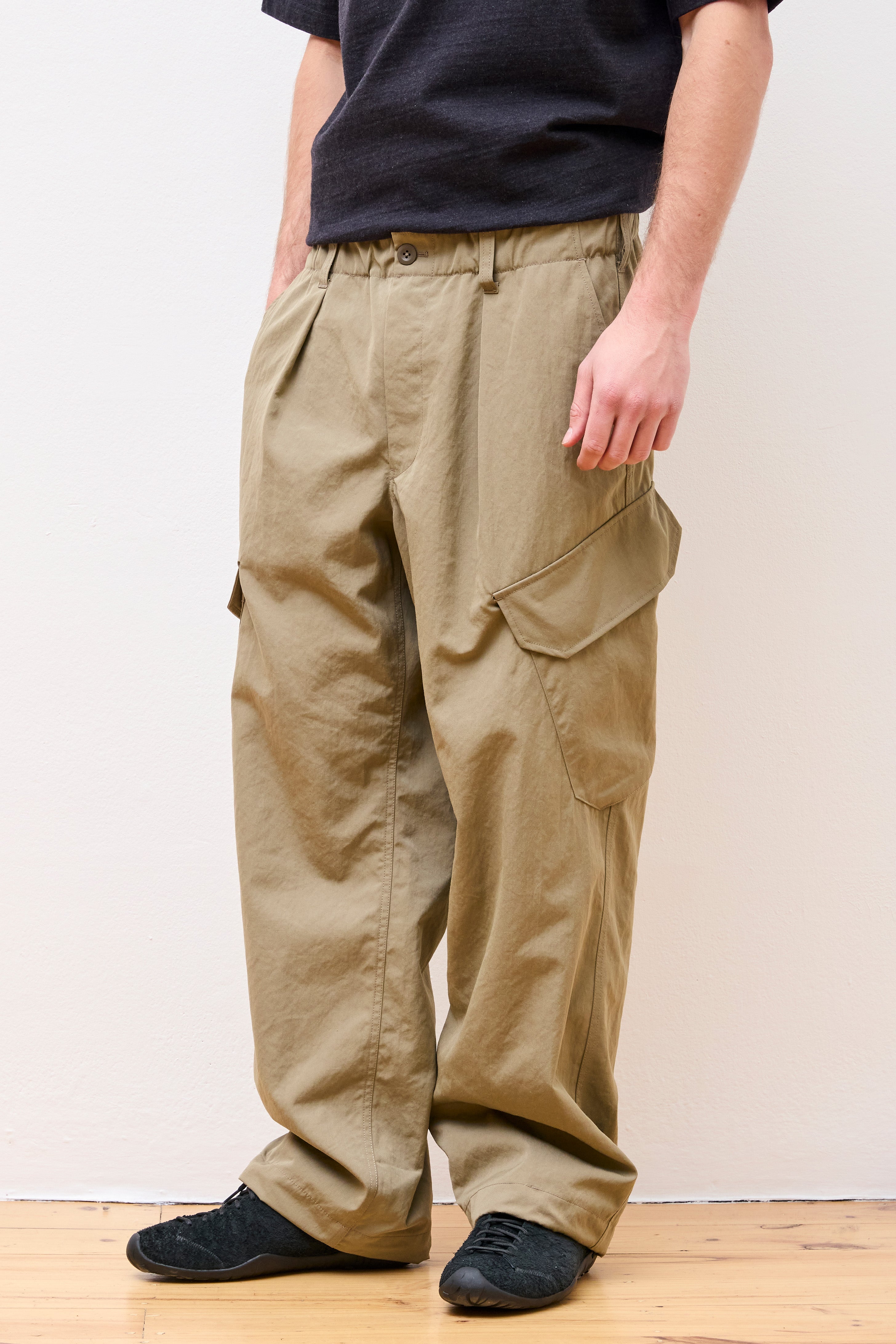 TAKIBI Weather Cloth Pants Dark Beige