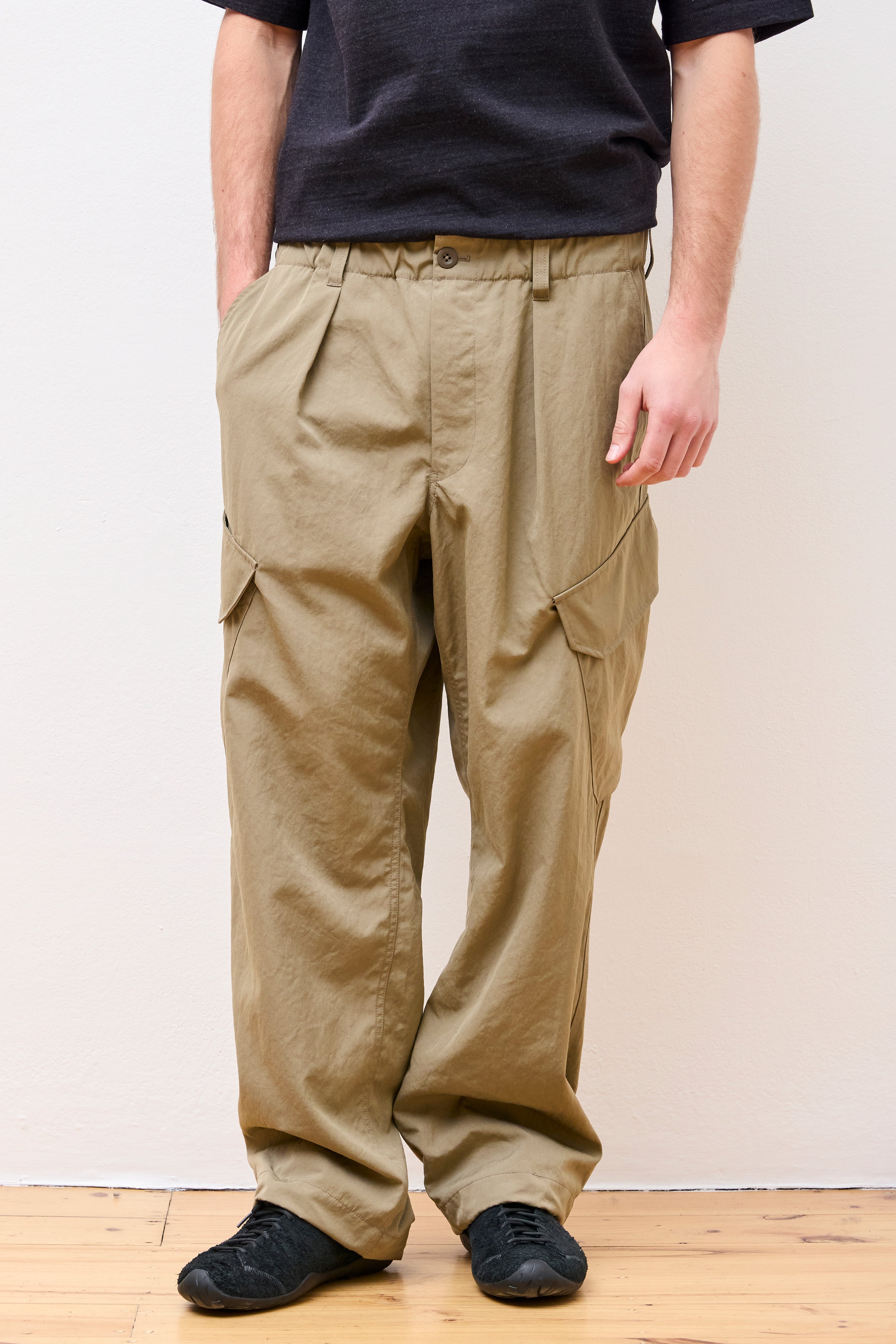TAKIBI Weather Cloth Pants Dark Beige