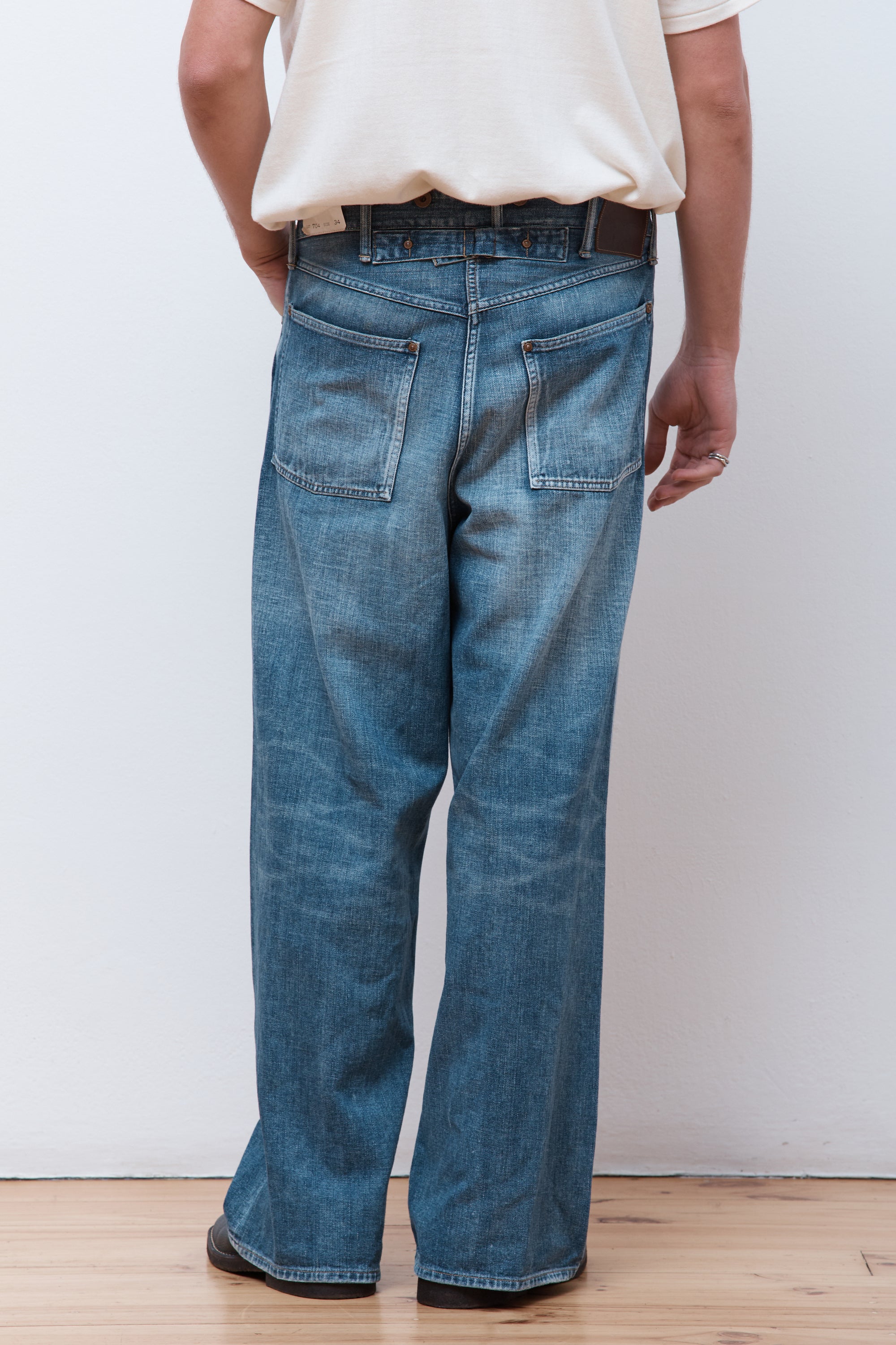 LOT.704 DENIM TROUSERS C.1920'S DAMAGED INDIGO