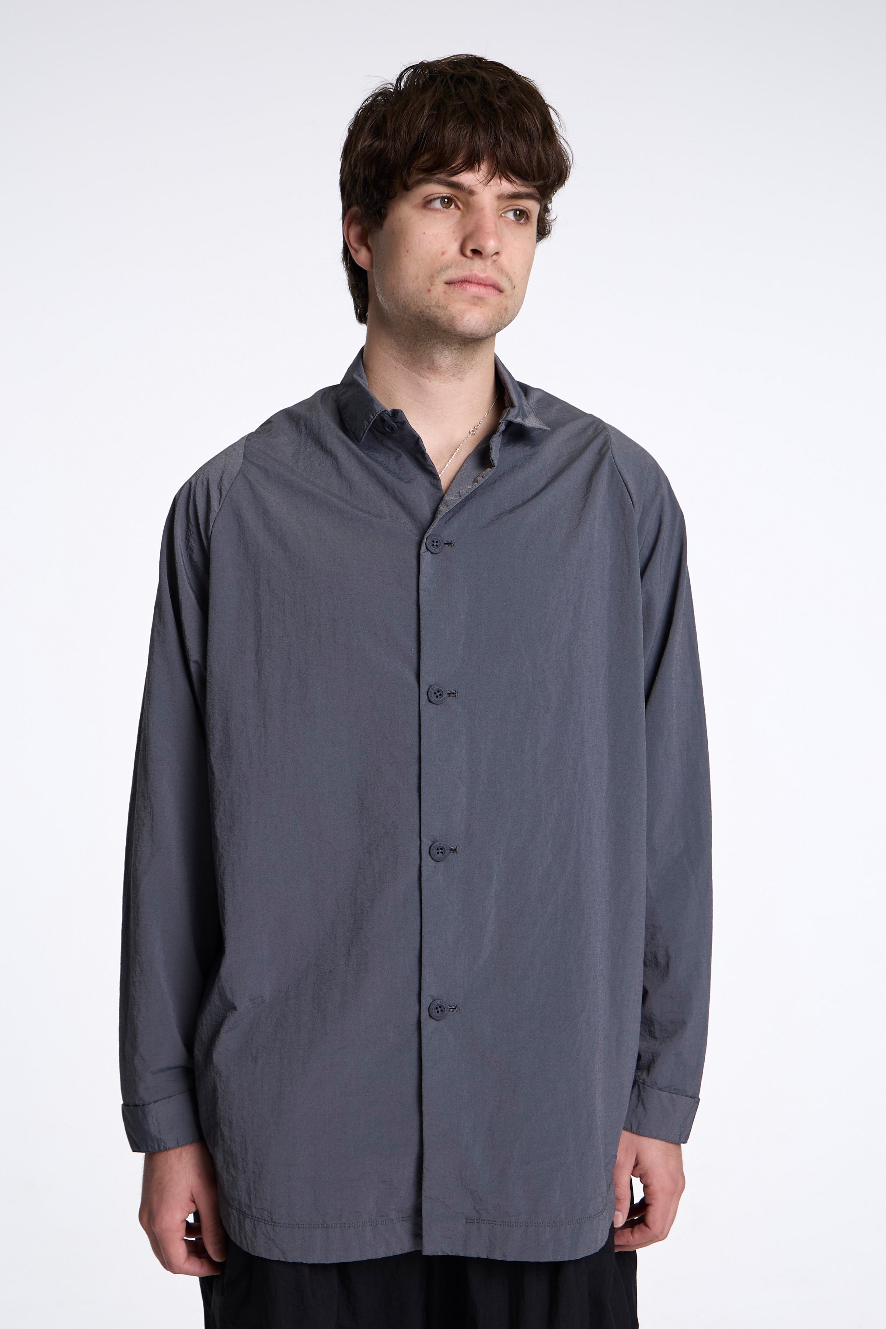 Wide Shirt Packable Gray