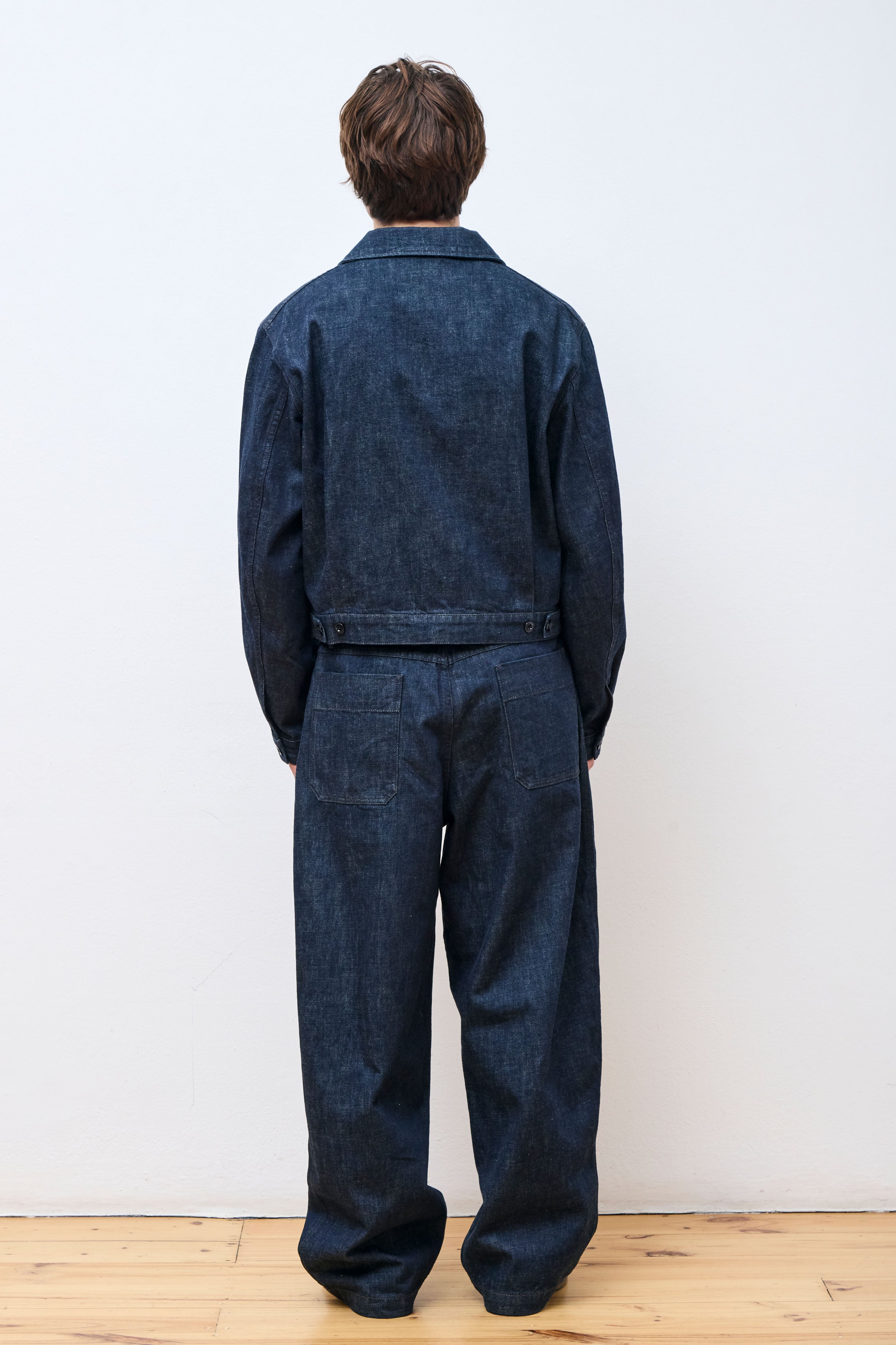 Pleated Workwear Pants Denim Indigo