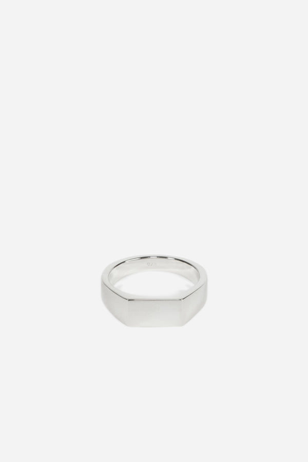 Type 003 Rectangle Signet Ring Sterling Silver (M)