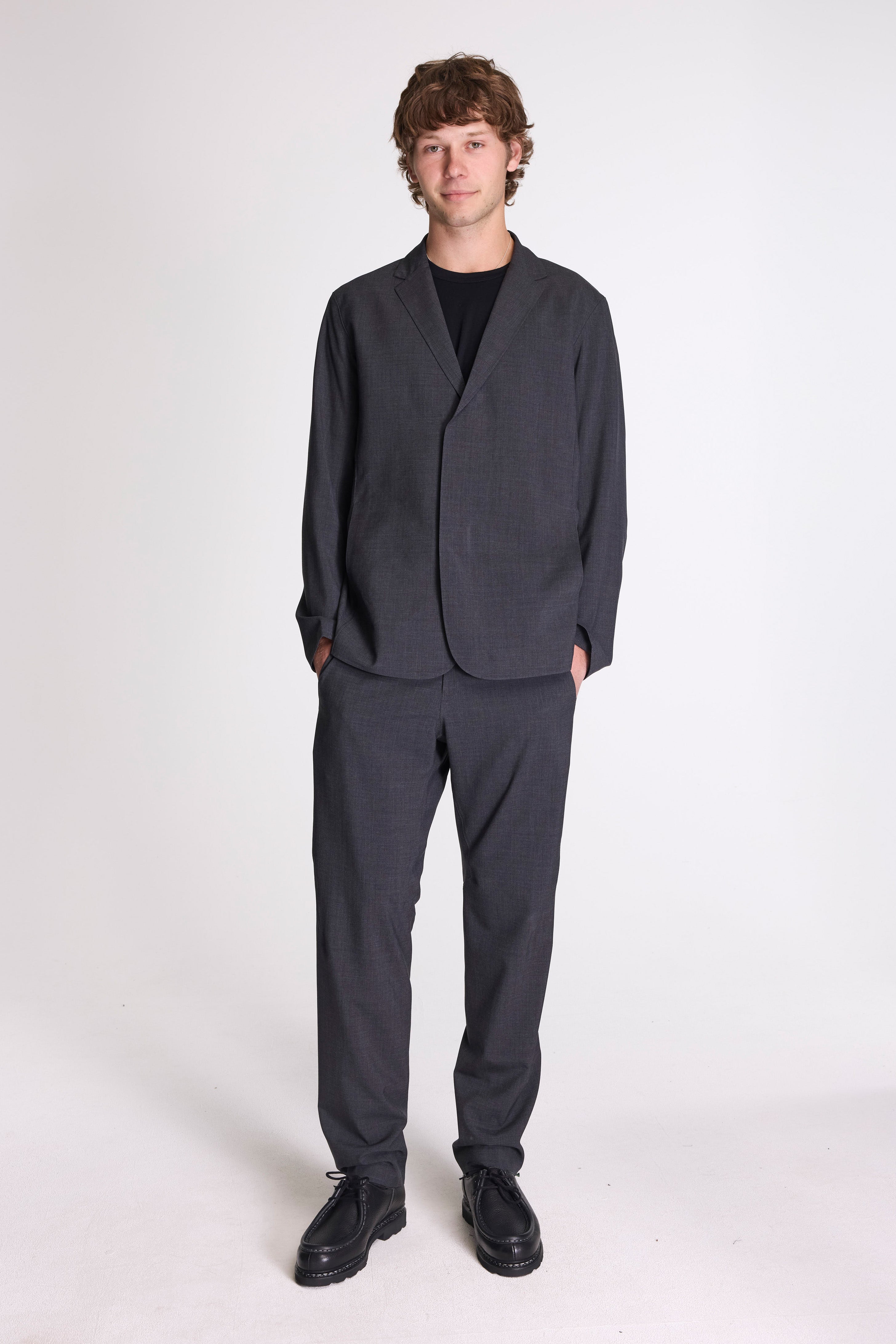 Convex Wool Blazer M Black Heather