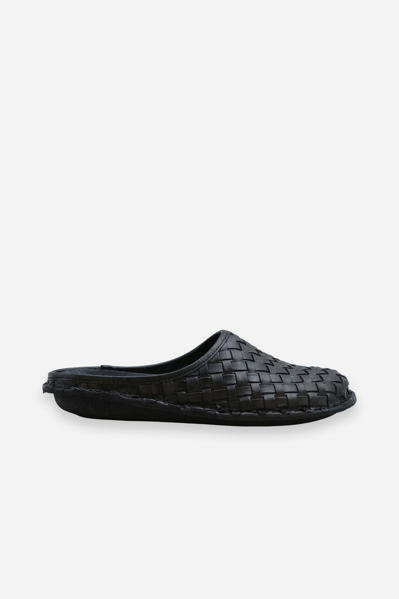 Roma Woven Leather Preto Black