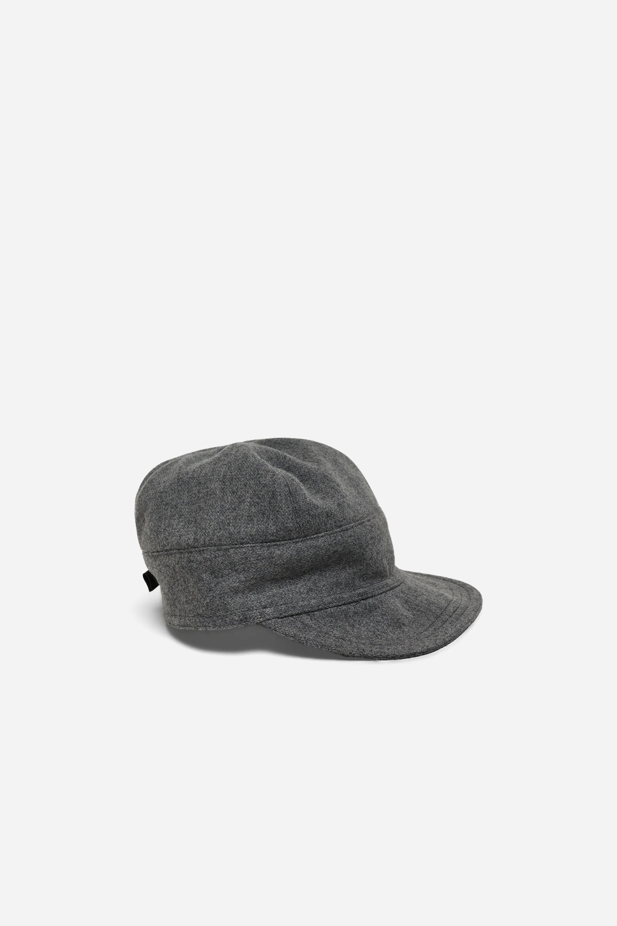 Work Cap Melton Wool Grey