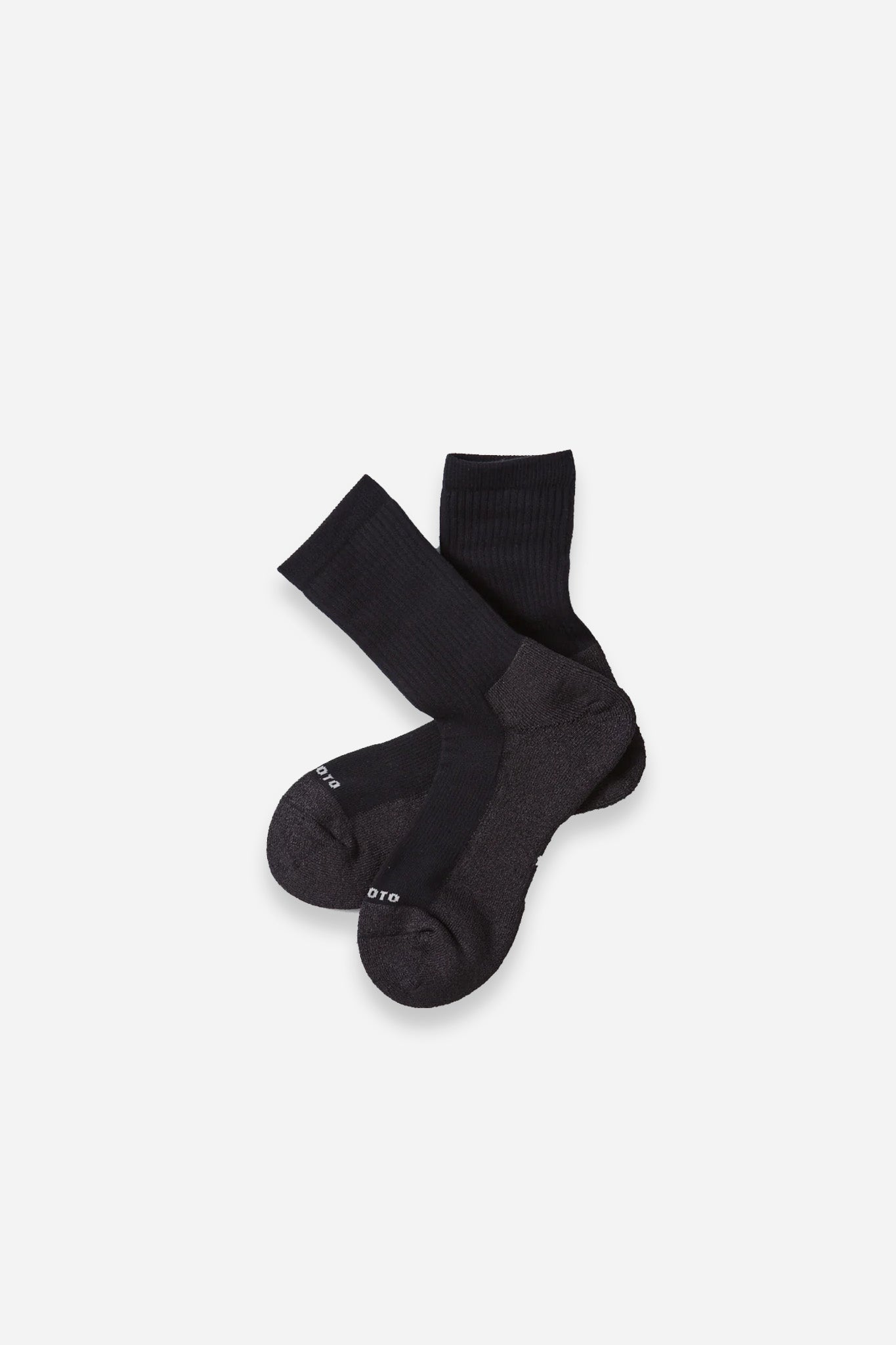 Washi Cushion Crew Socks Black