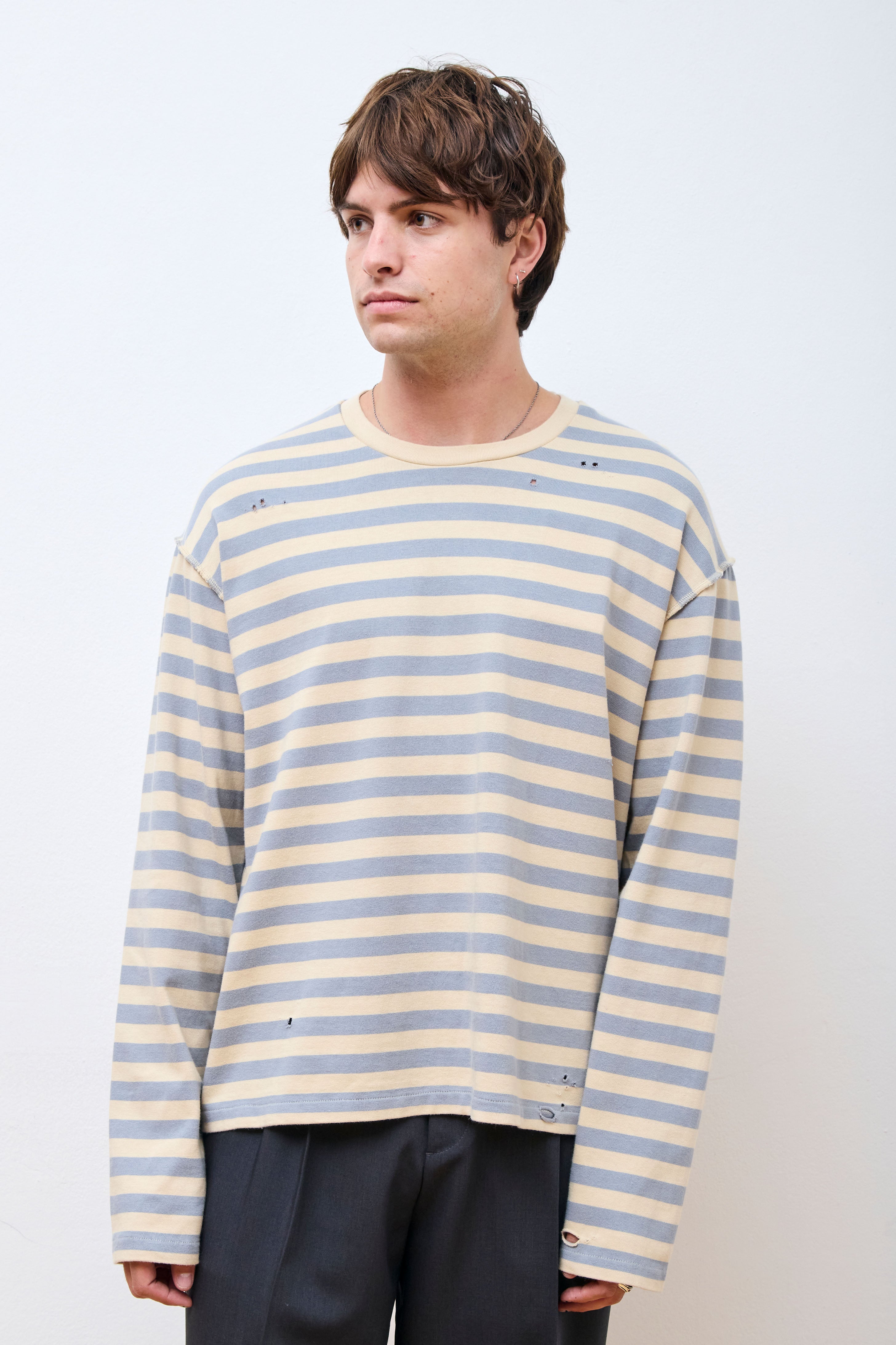 Wide Stripe Sweater Greige