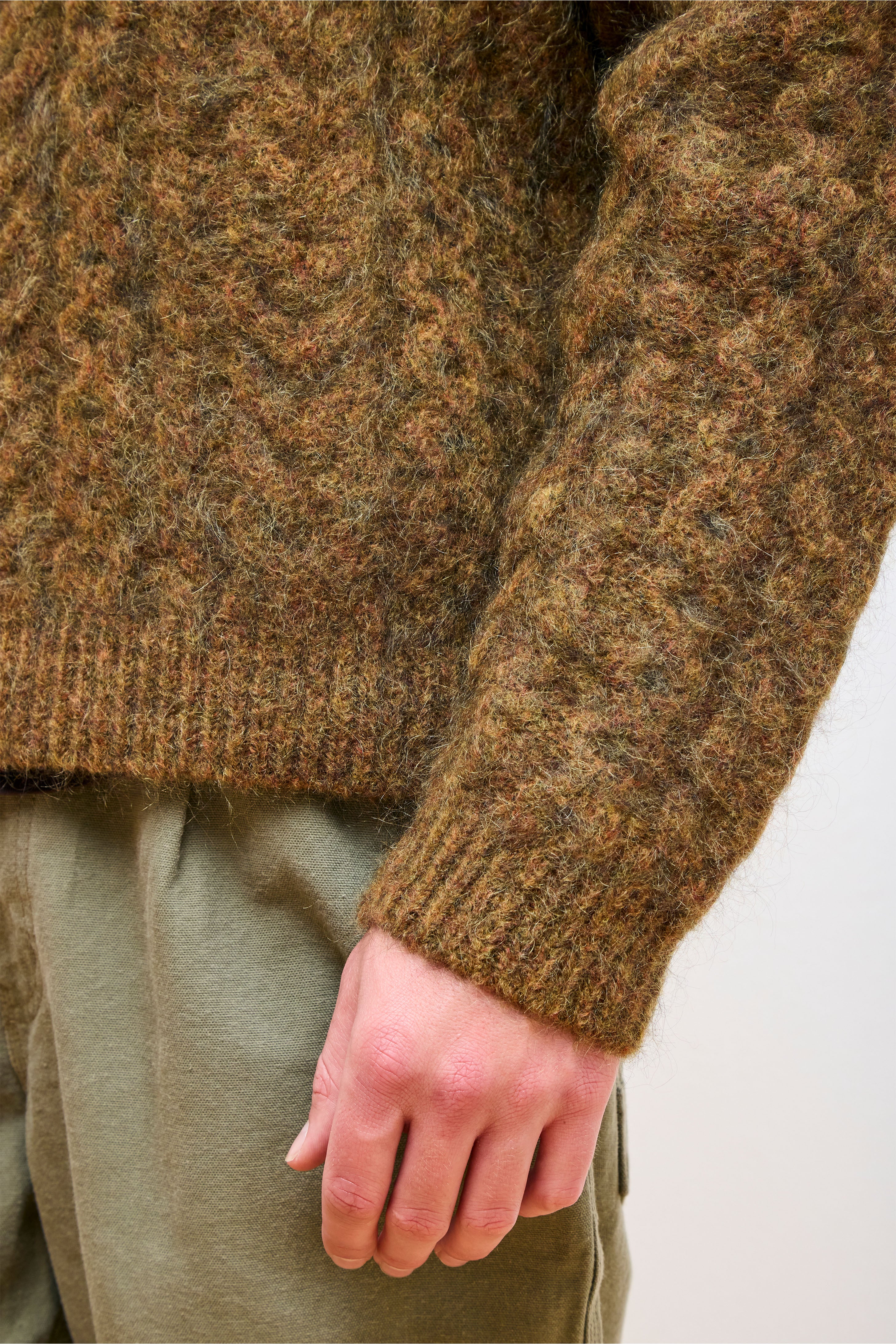 Worker Aran Sweater Brown