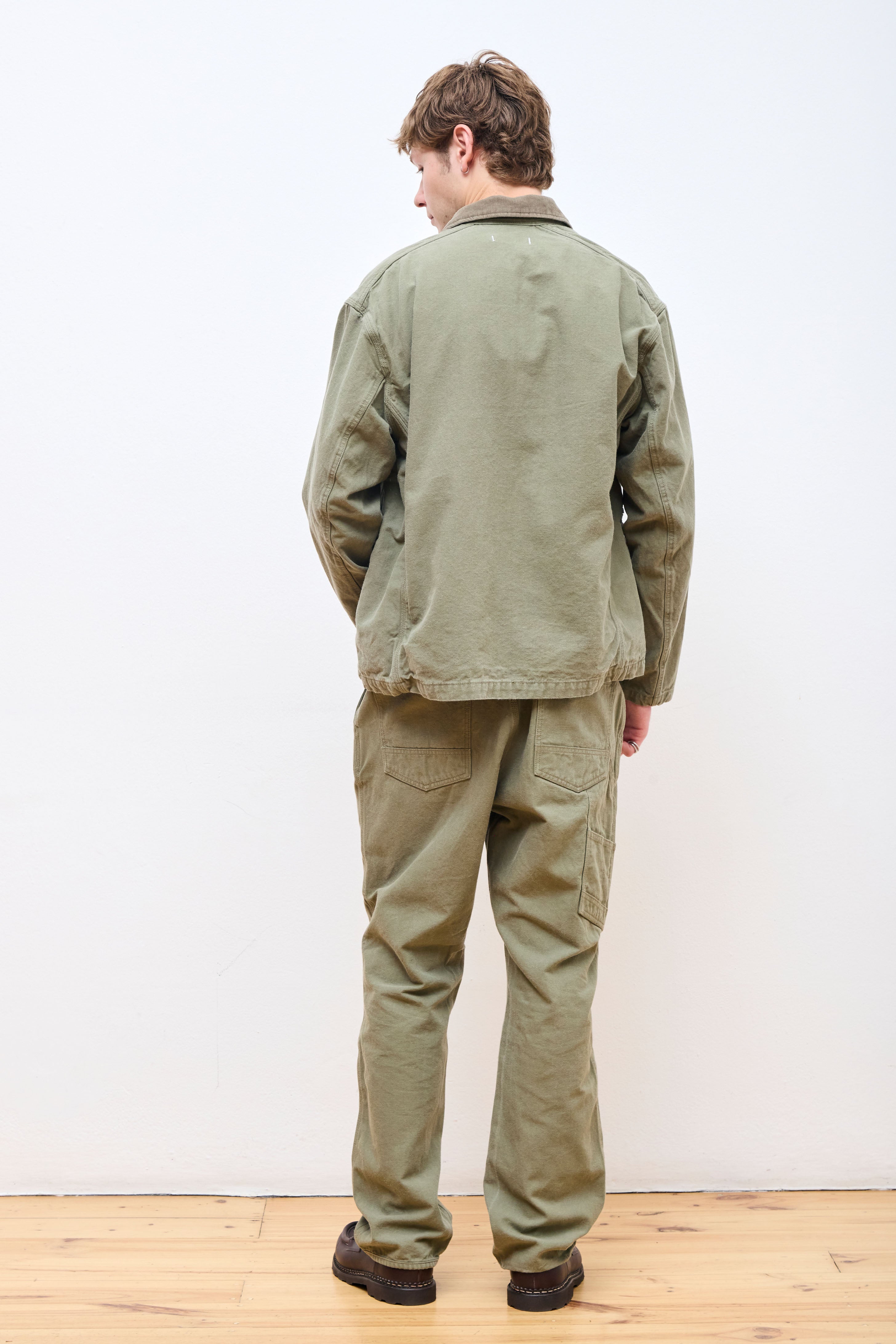 Worker Jacket Cotton Sulfur Dye Khaki