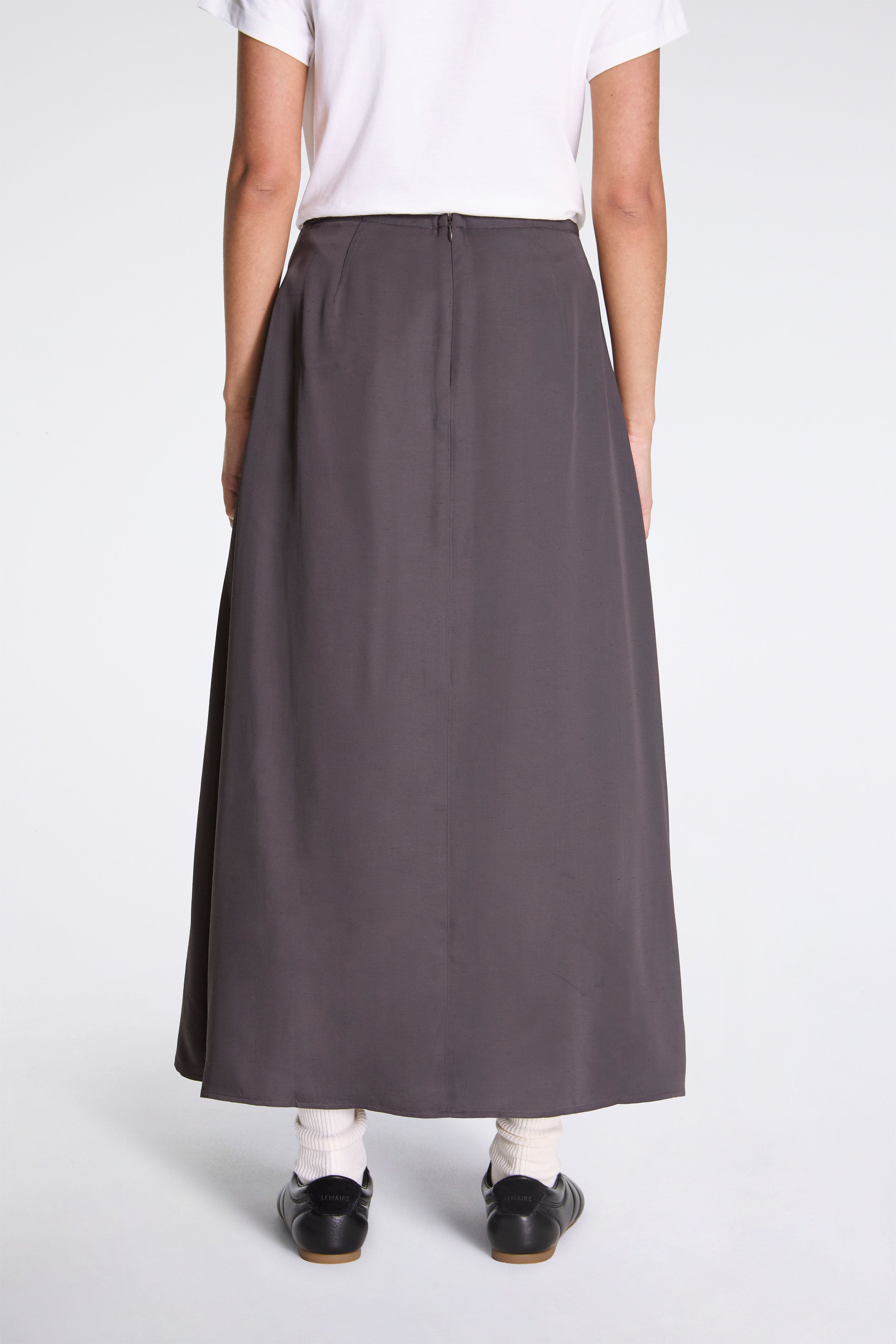 Youri Pleat Front Skirt Slate