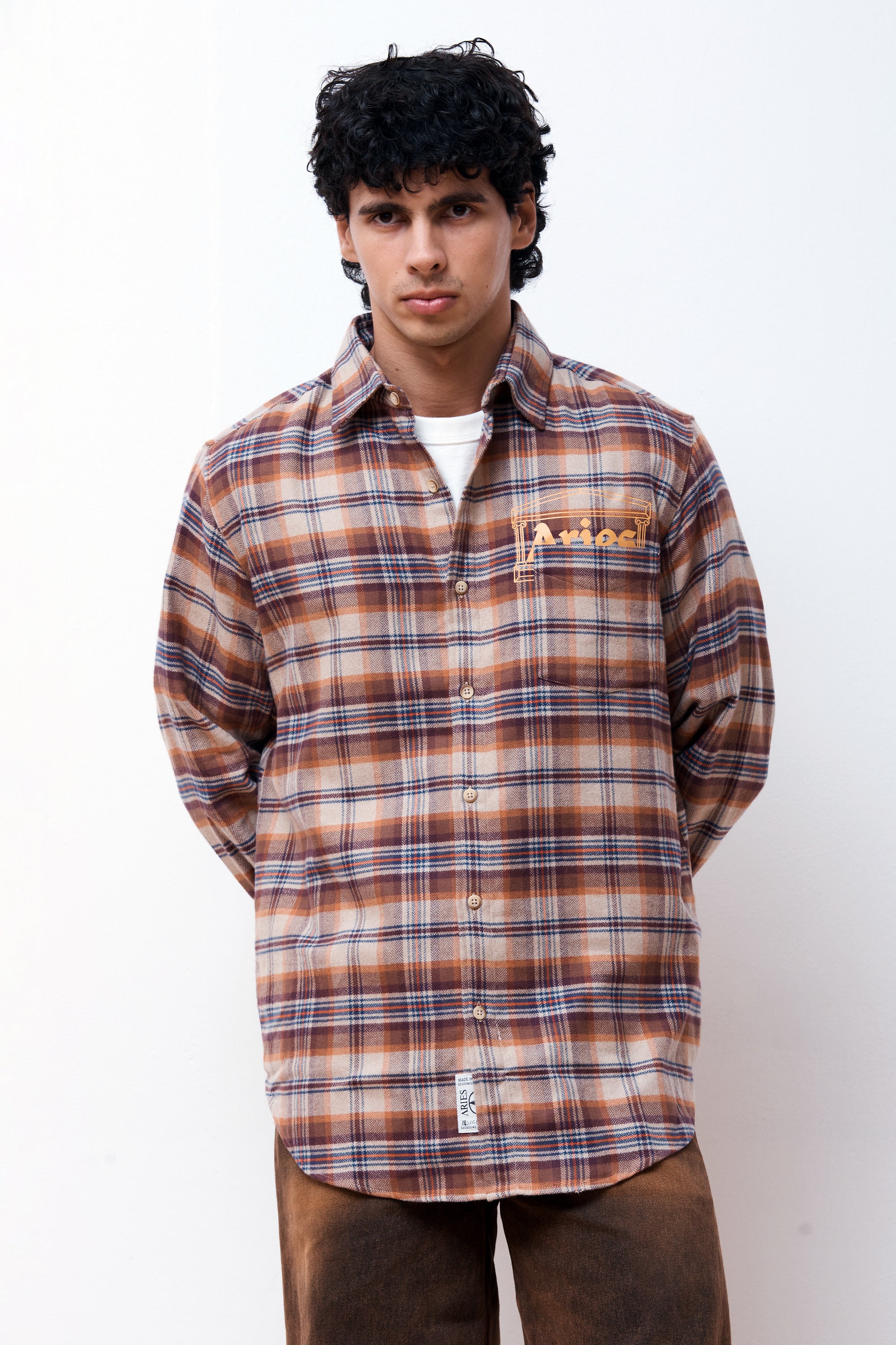 Plaid Flannel Shirt Brick