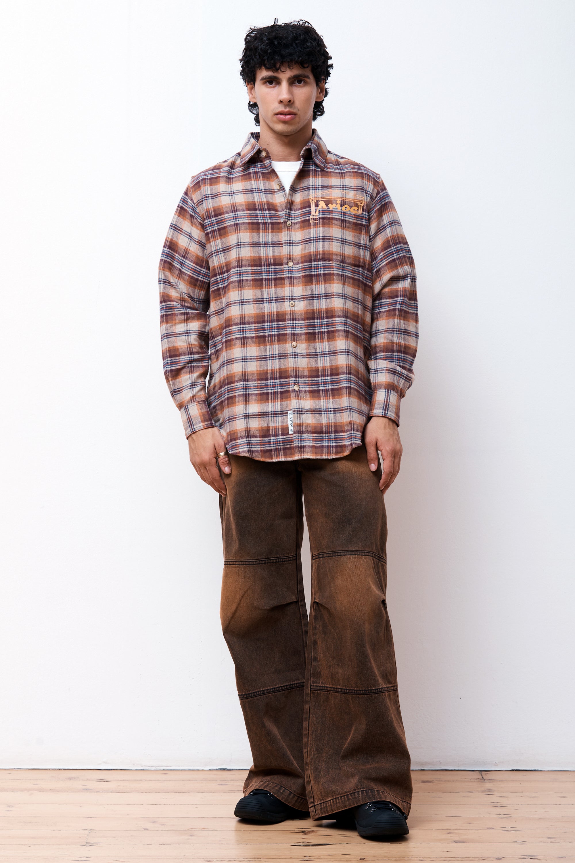 Plaid Flannel Shirt Brick