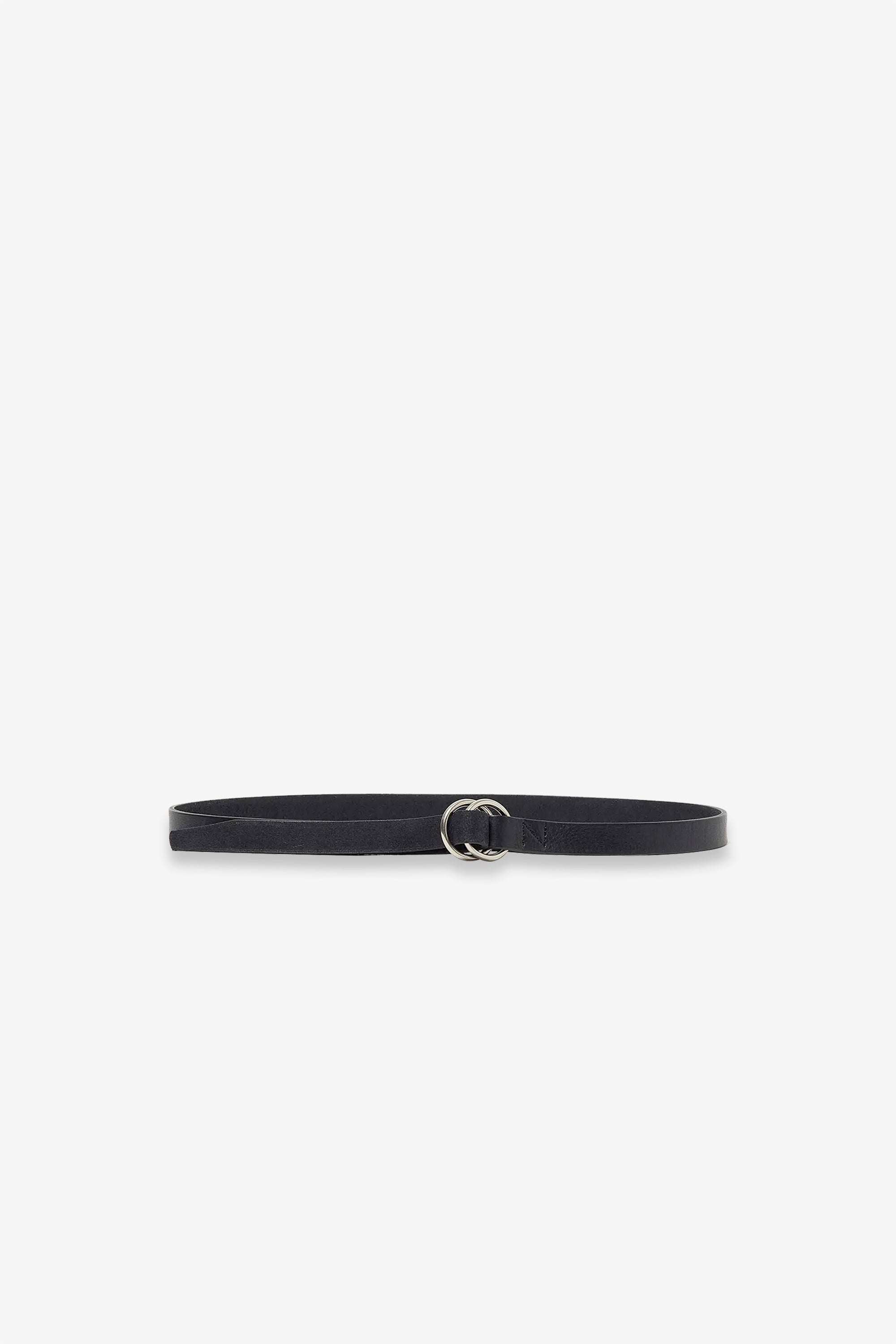 Officer Ring Belt 
Cow Leather Black