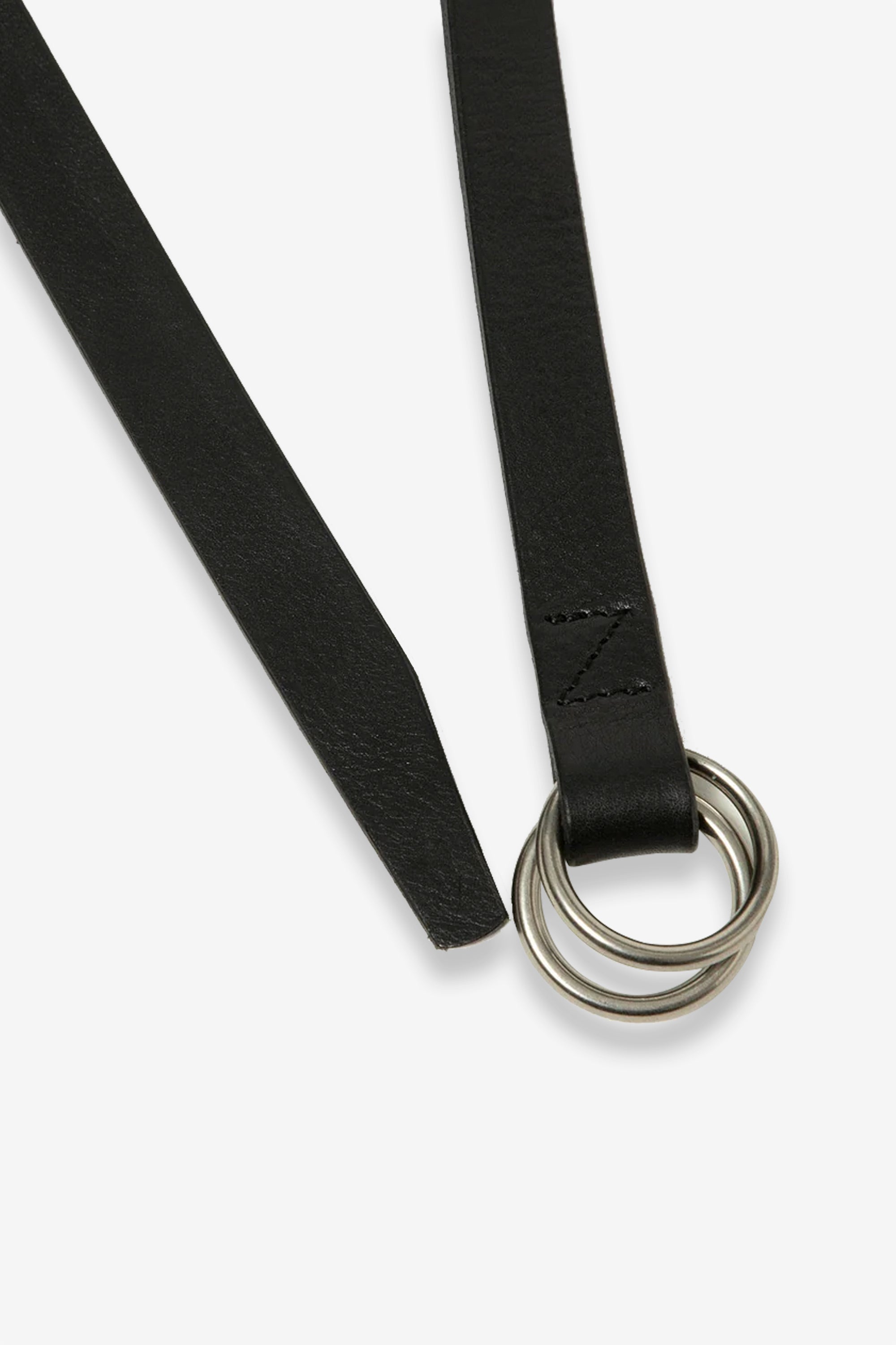 Officer Ring Belt 
Cow Leather Black