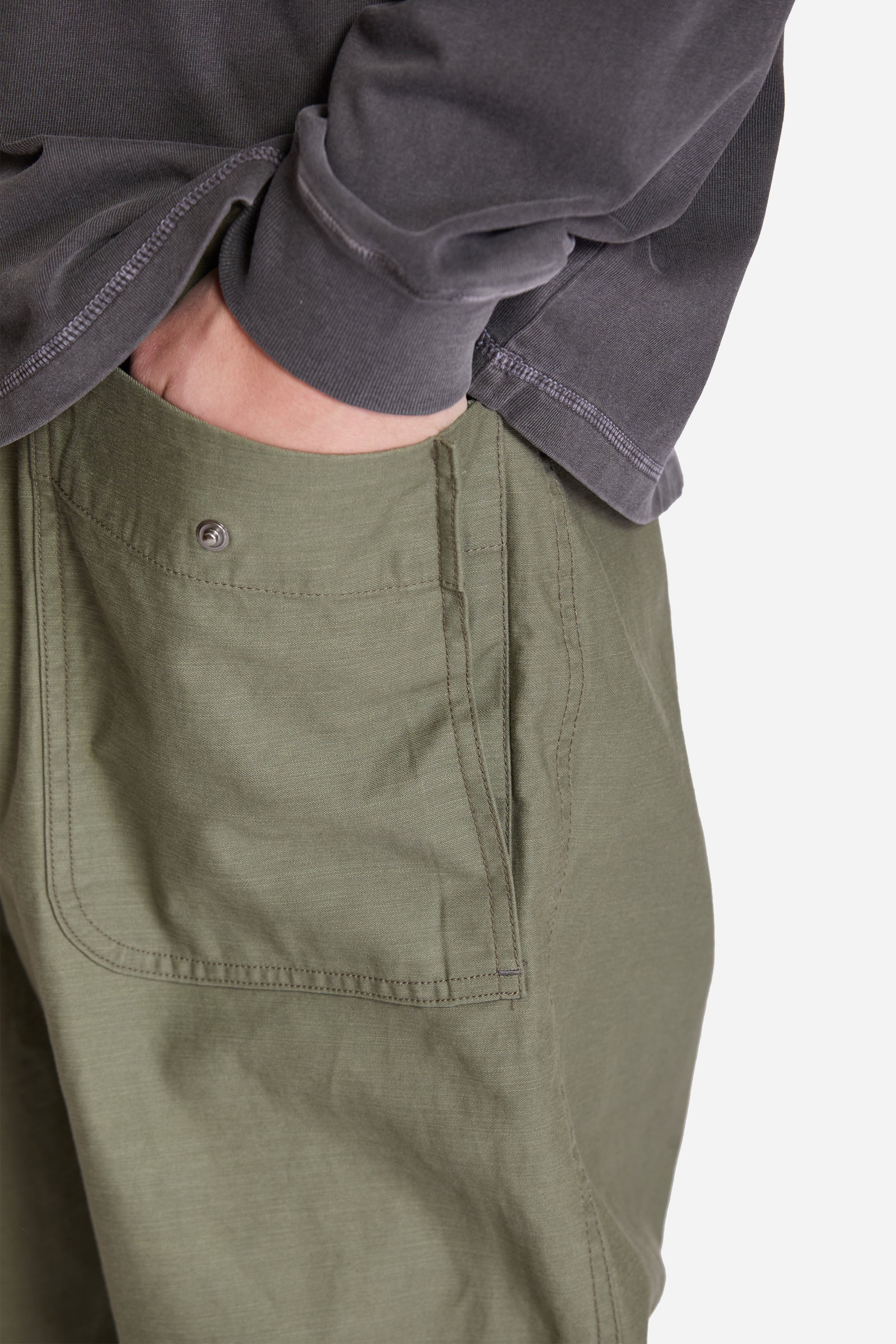 Airforce Belted Pants Olive Backsatin