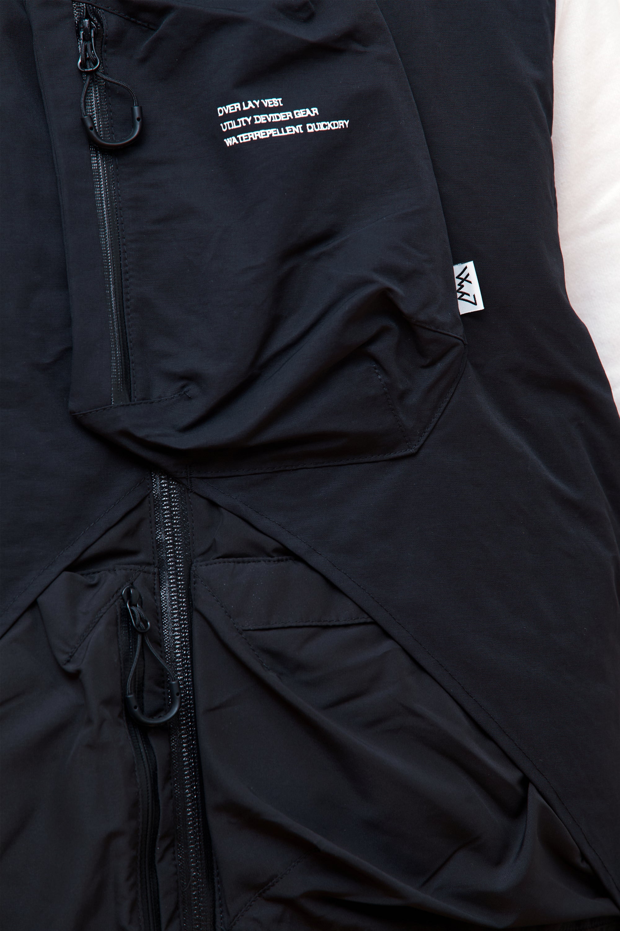 Overlay Down Vest Black