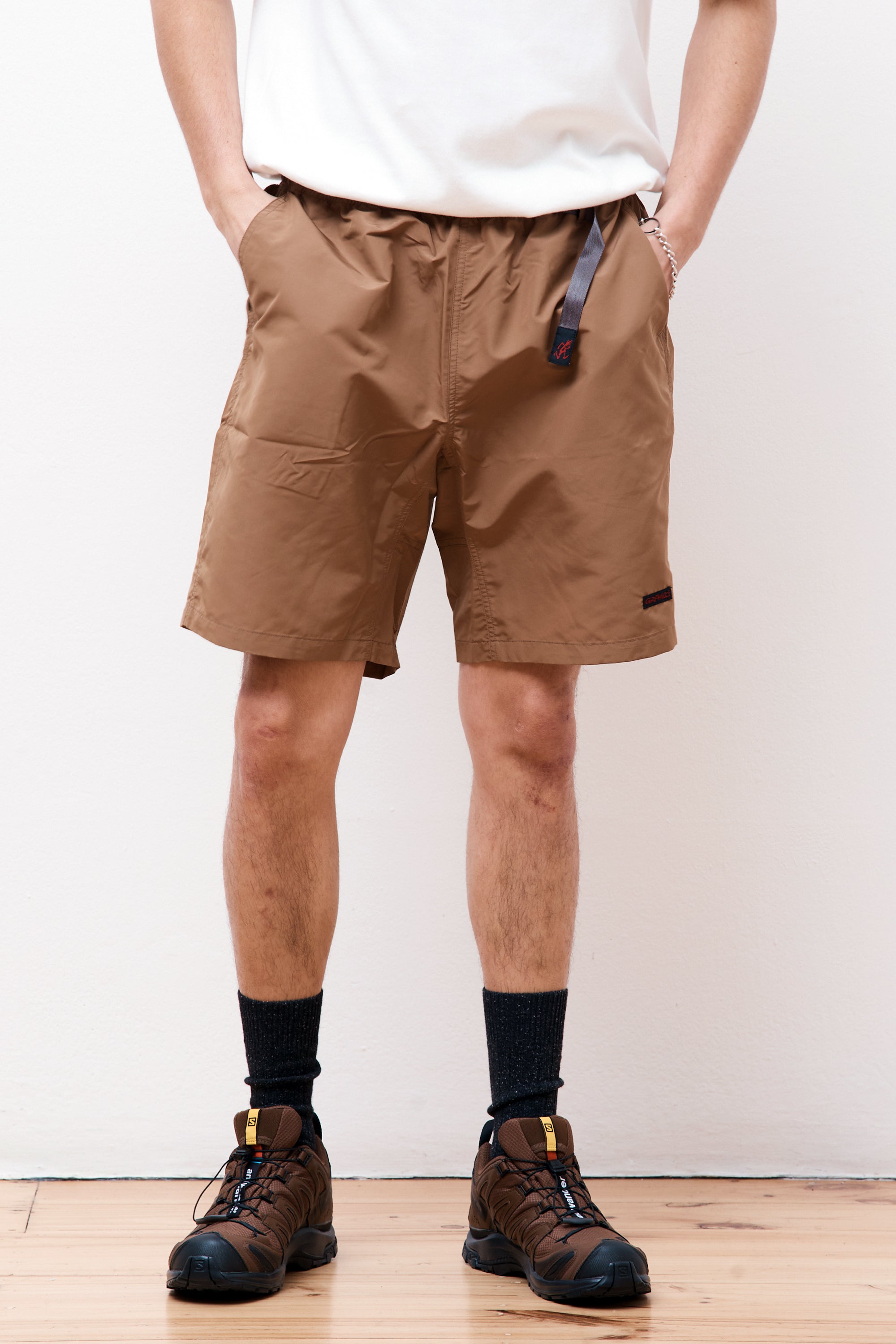 Shell Packable Short Tan