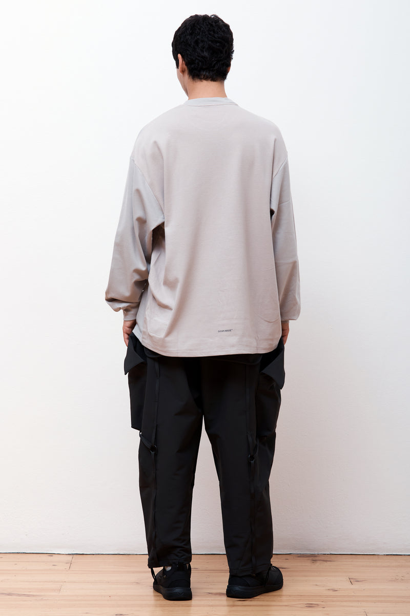 "G_model-03" Just A Normal L/S Tee Mixed Beige