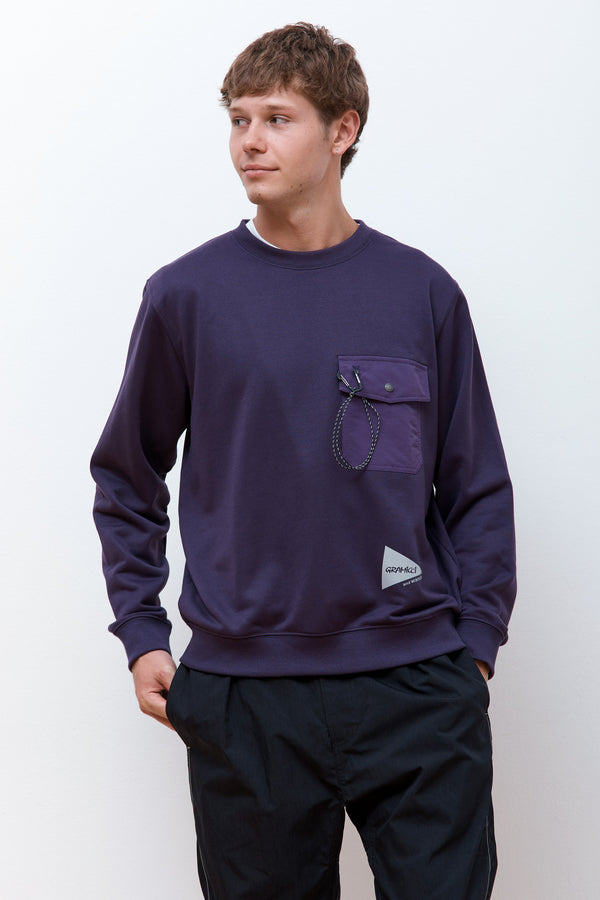 Pocket Sweat Shirt Purple
