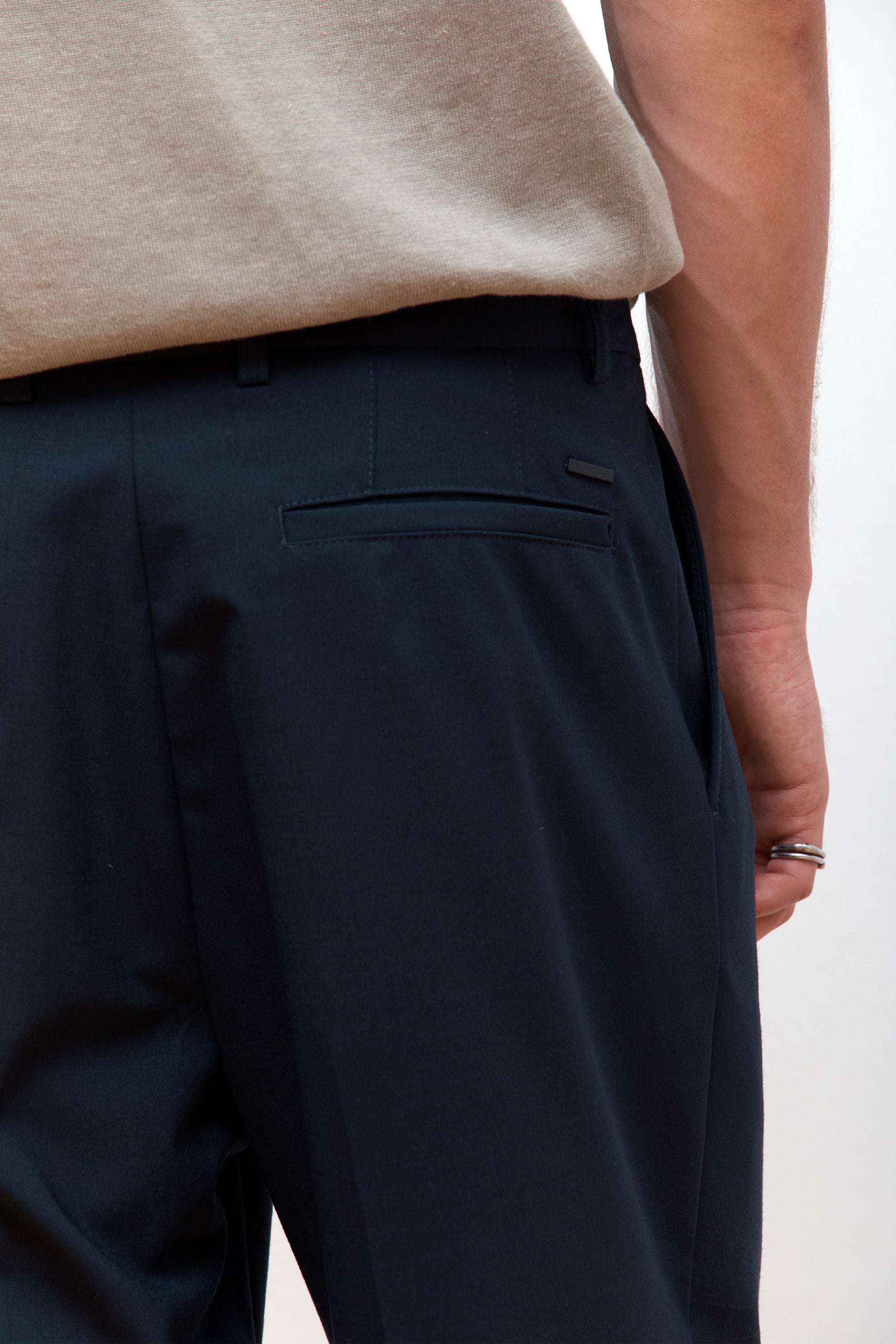 Benn Light Wool Pant Dark Navy