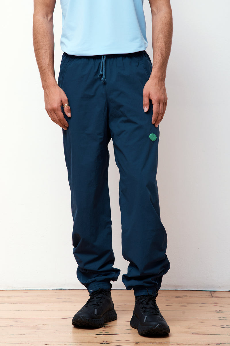 Mens District Vision blue Cuffed Track Pants