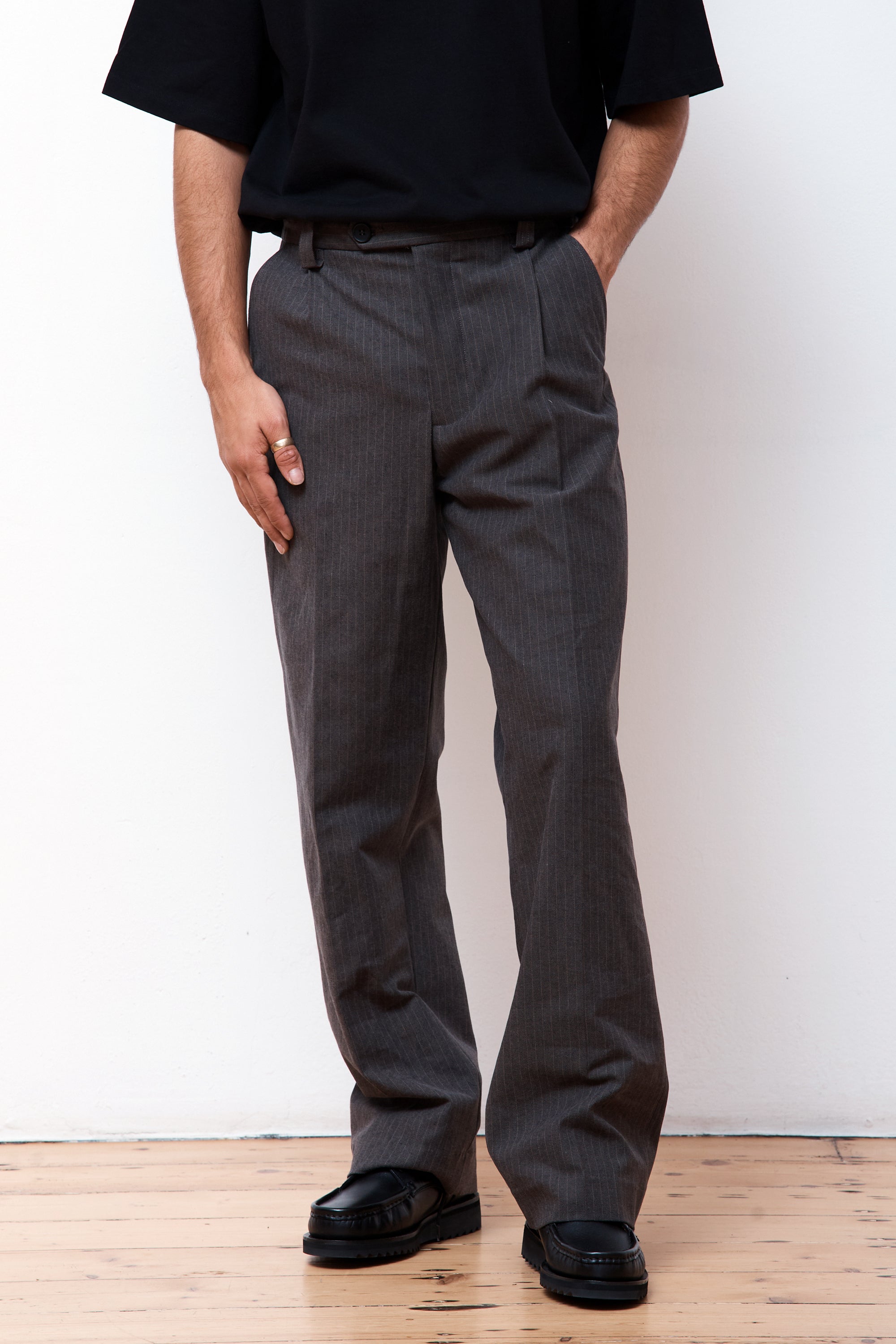 Service Trousers Grey Mud Stripe