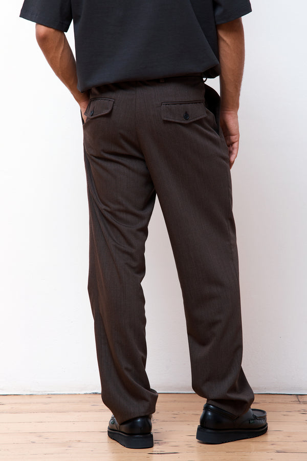 Formal Trousers Brown Mud Wool