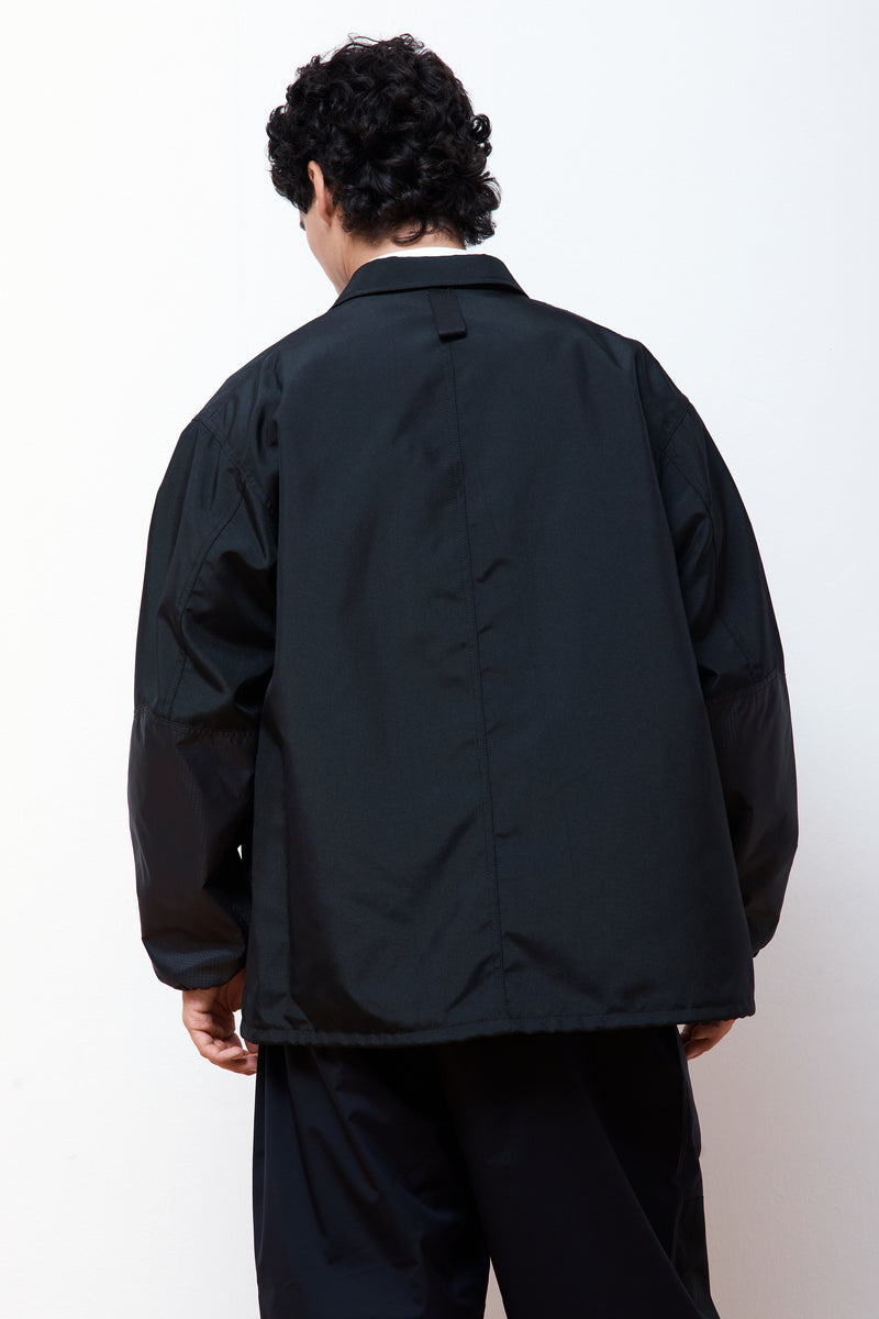 Relaxed Polyester Jacket Black