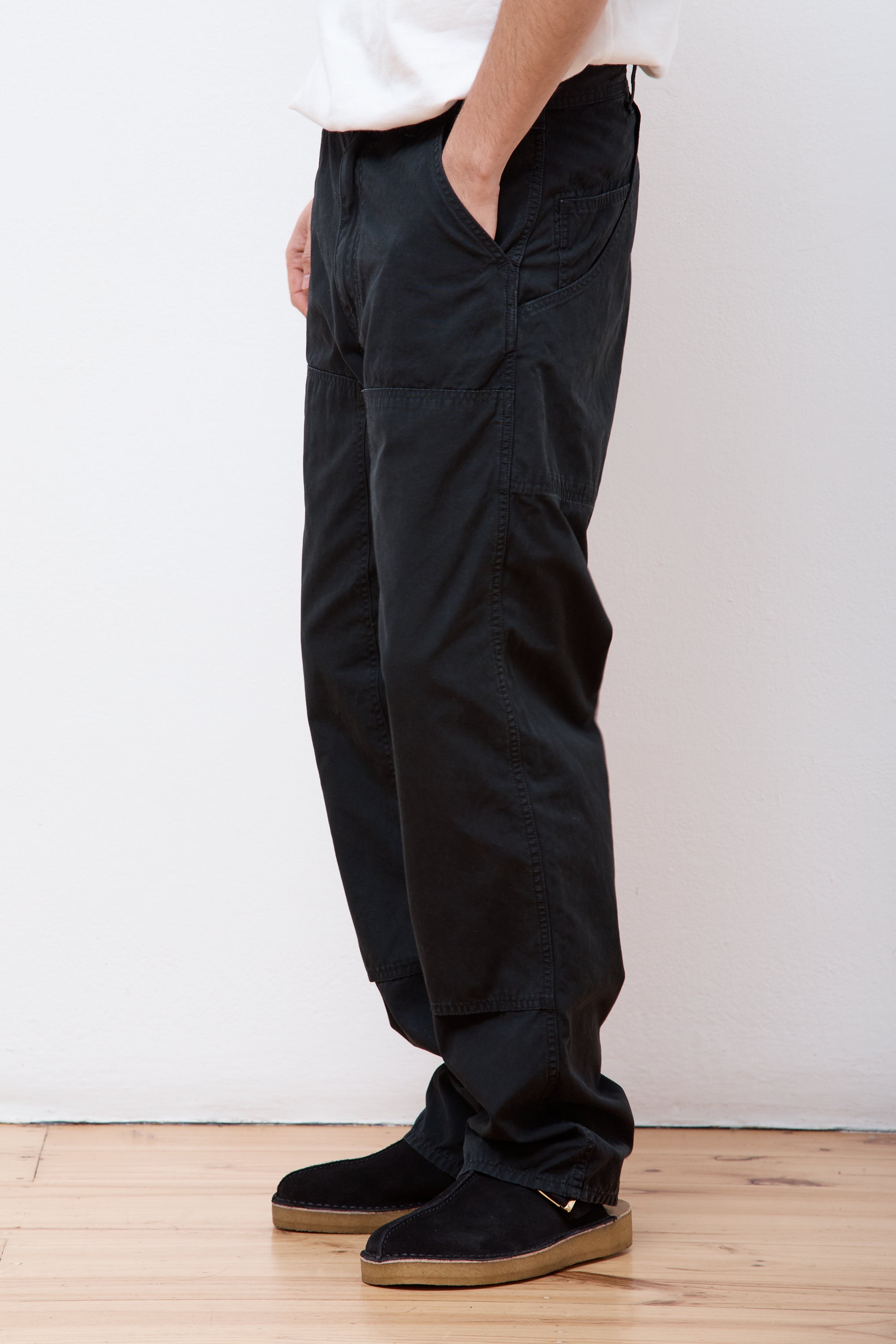 Double Knee Utility Work Pants Black