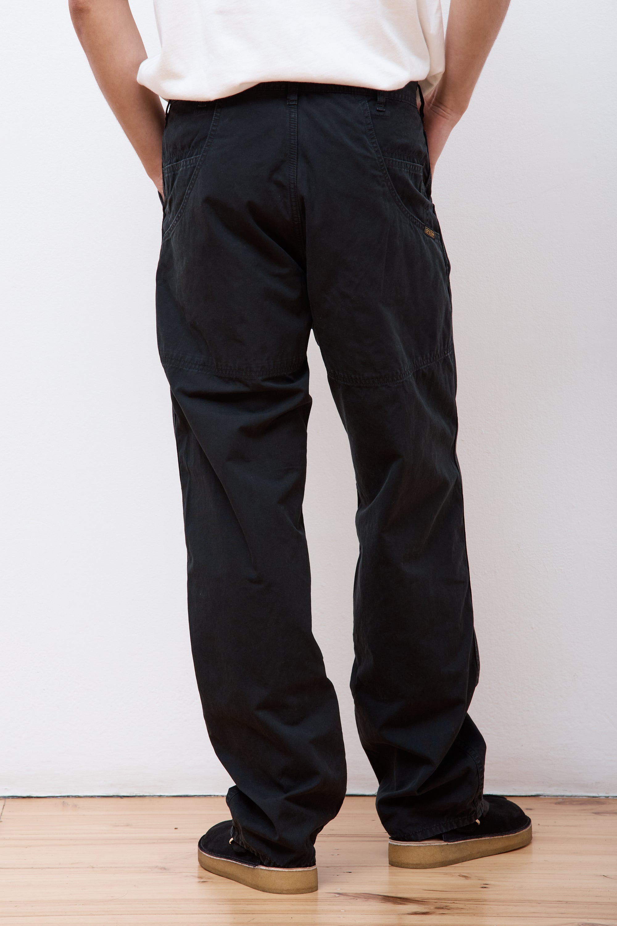 Double Knee Utility Work Pants Black