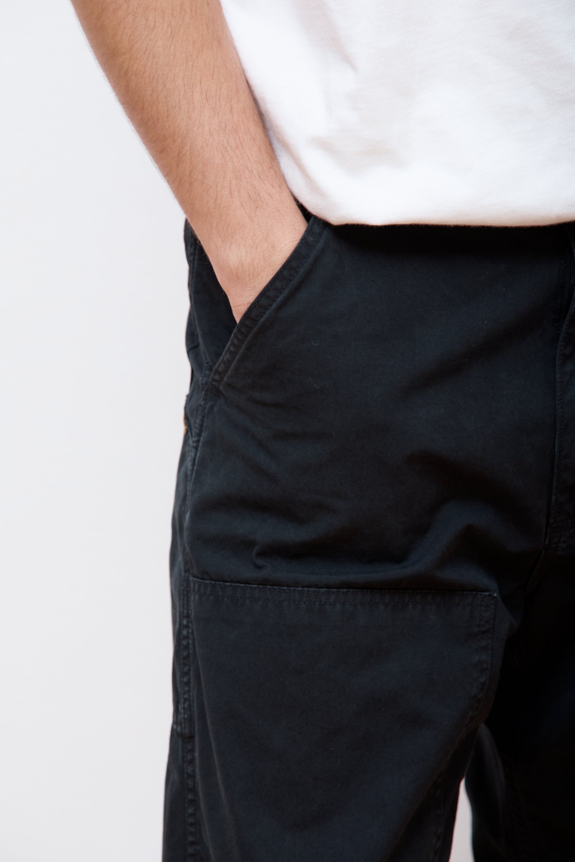 Double Knee Utility Work Pants Black