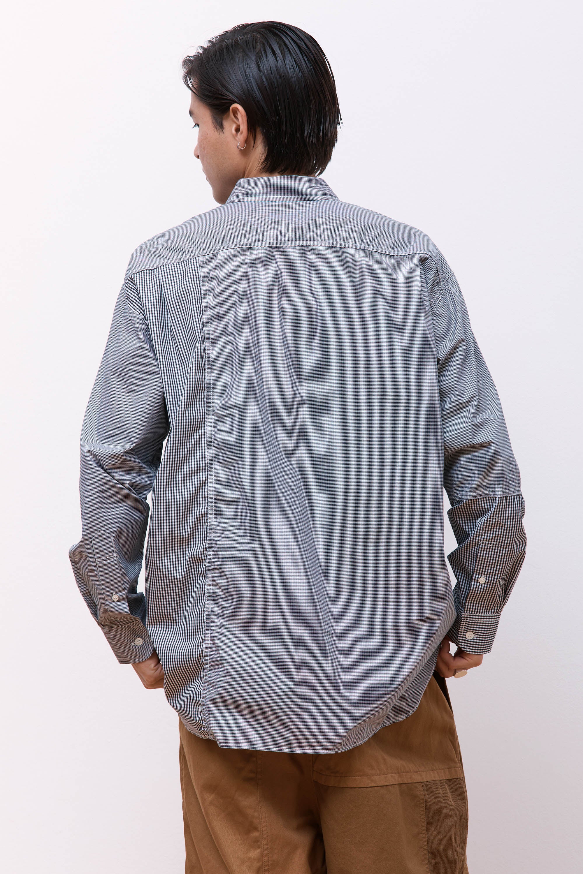 Cotton Check Shirt Grey