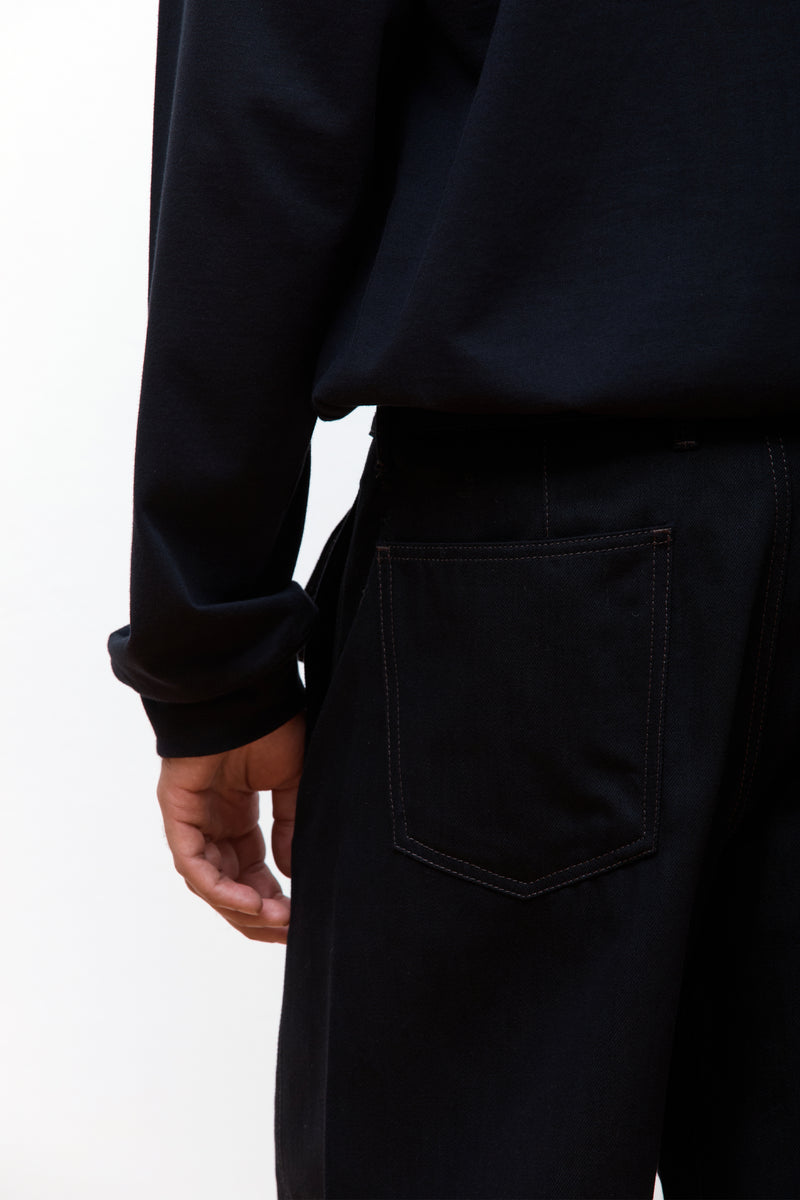 Twisted Belted Pant Black