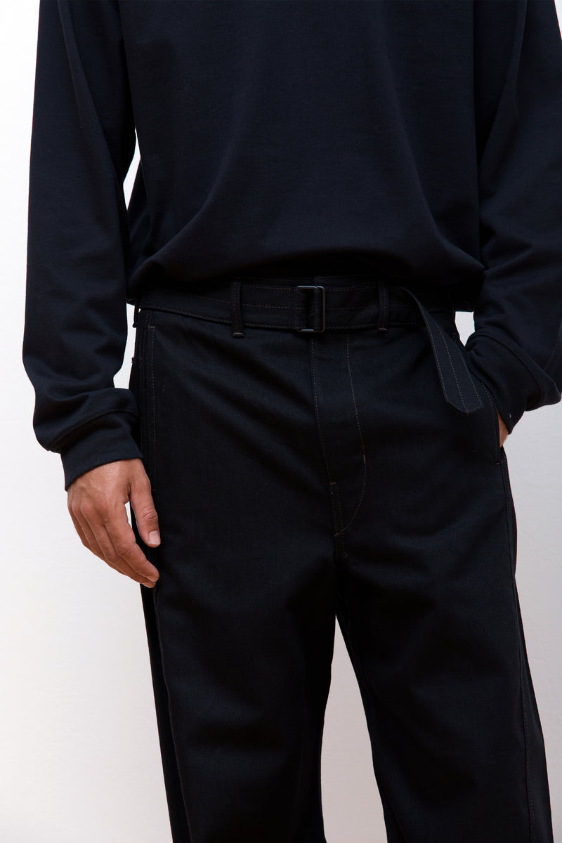 Twisted Belted Pant Black