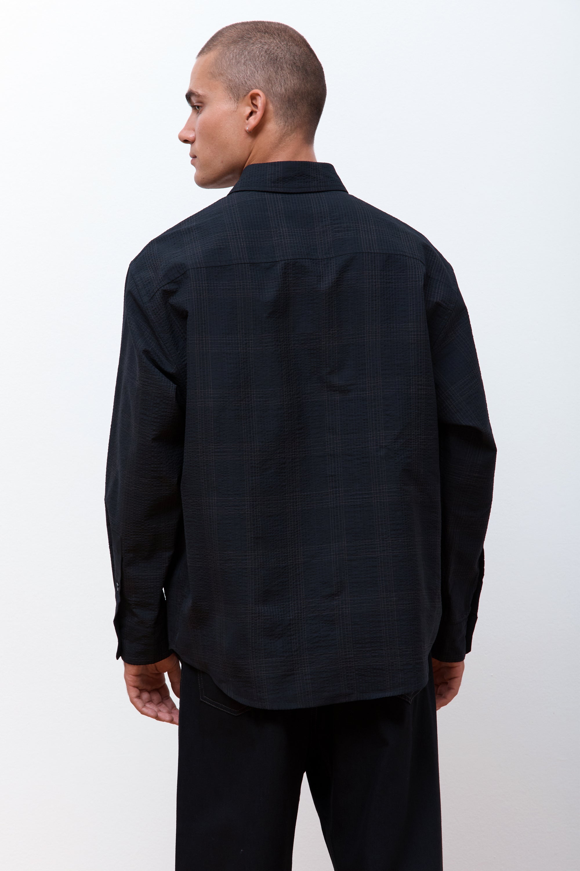 Welt Pocket Shirt Dark Espresso / Marine