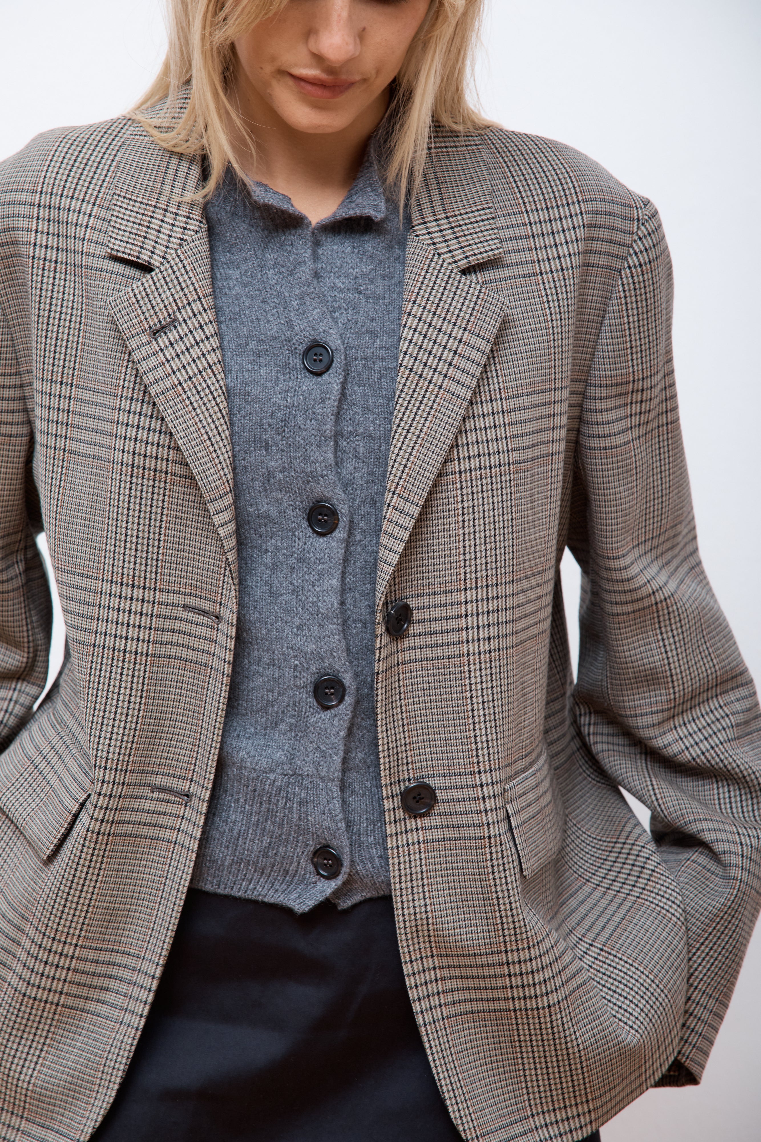 Flap Pocket Blazer Black / Khaki