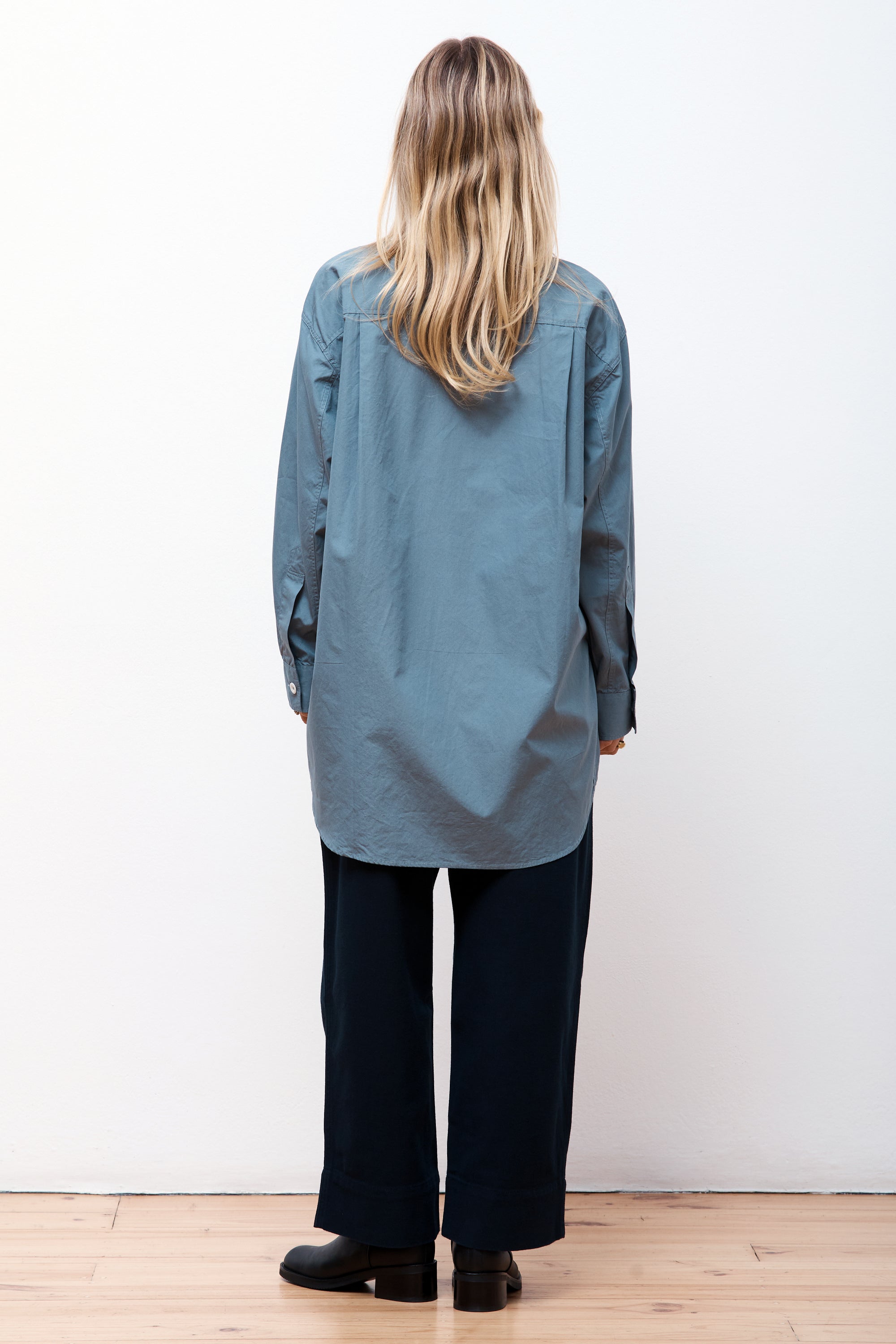 MHL Oversized Painters Shirt Dusty Blue