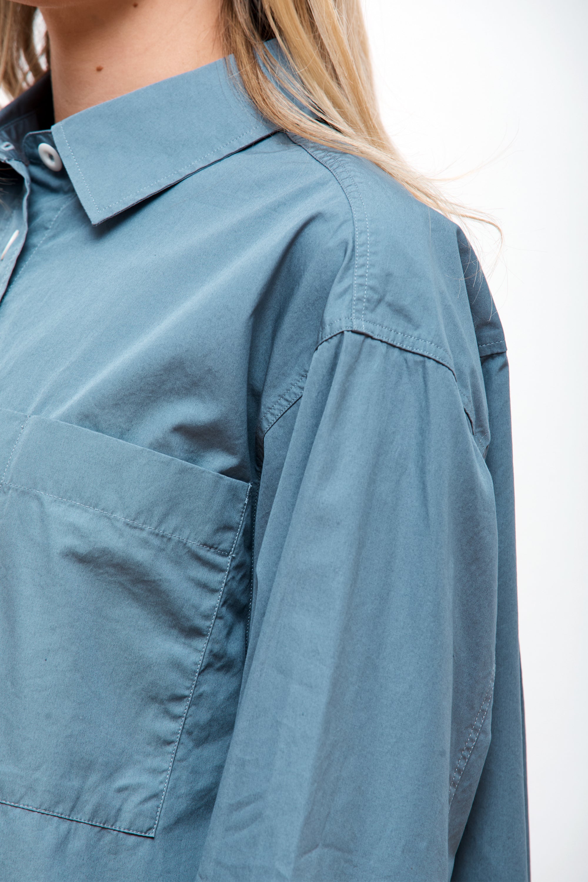 MHL Oversized Painters Shirt Dusty Blue