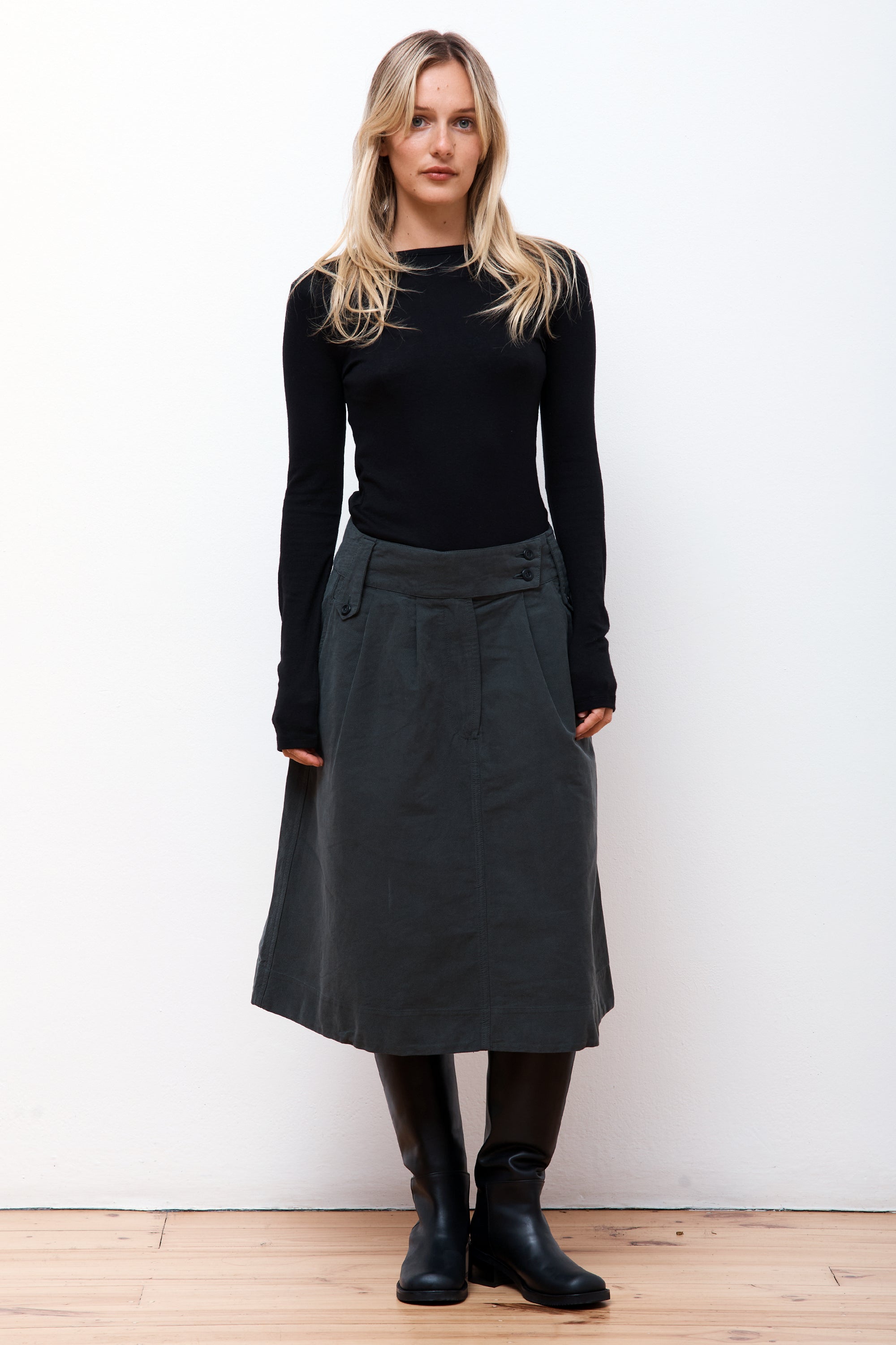 Margaret Howell MHL Uniform Skirt Dark Green – HAVN