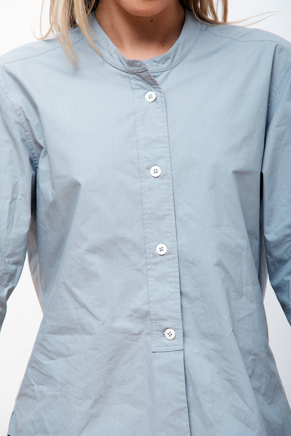 Button Through Collarless Shirt Cloud