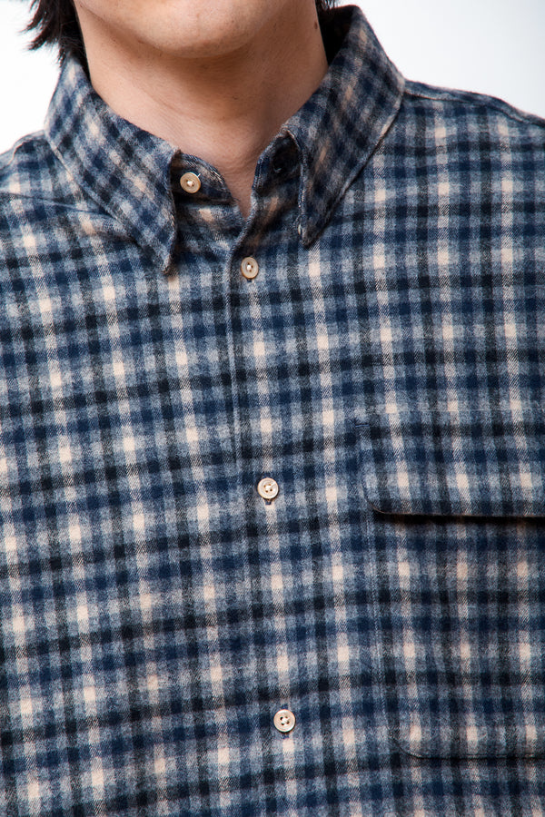B.D Holiday Shirts Blue & Grey
 Flannel