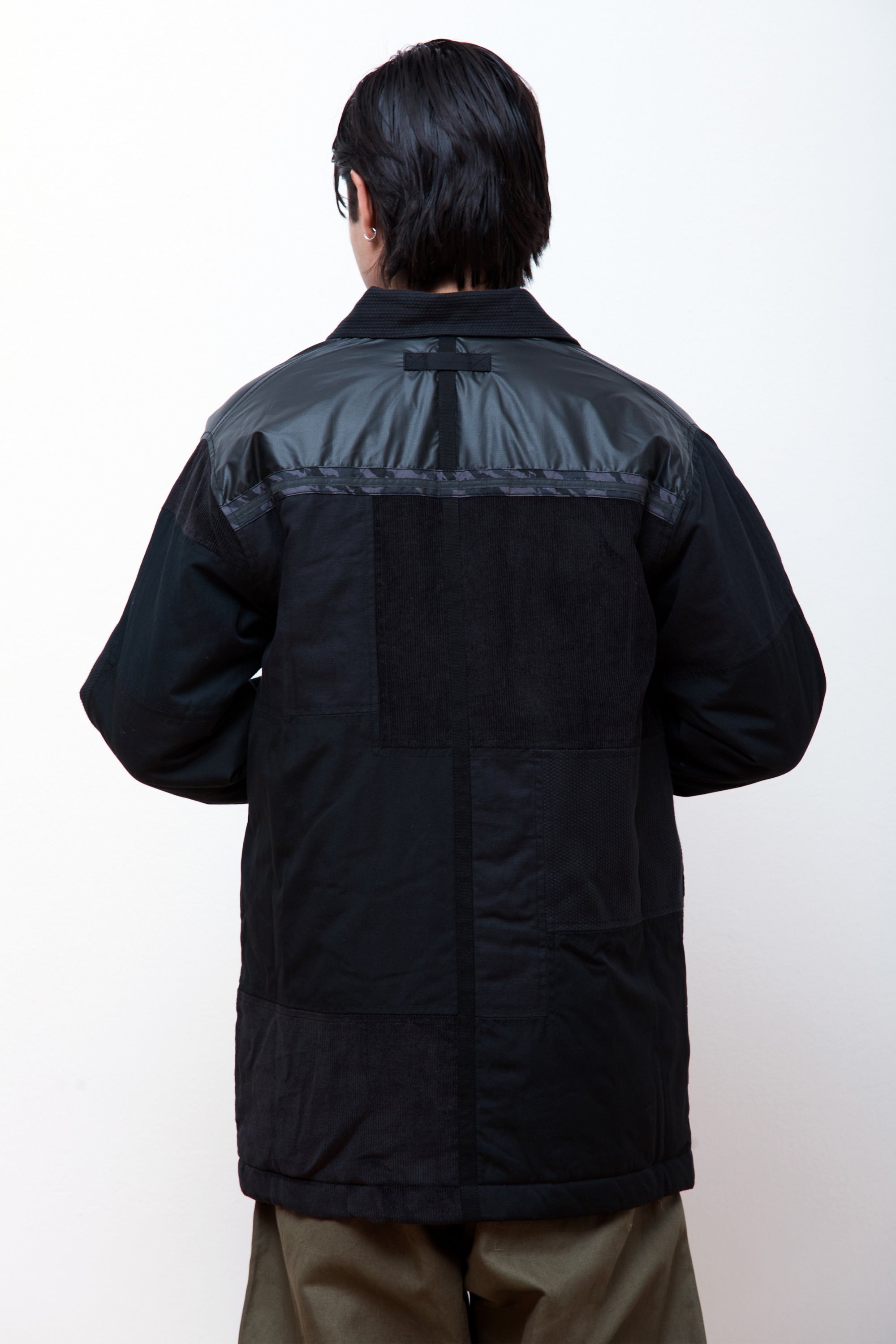 Patchwork Donkey Jacket Black