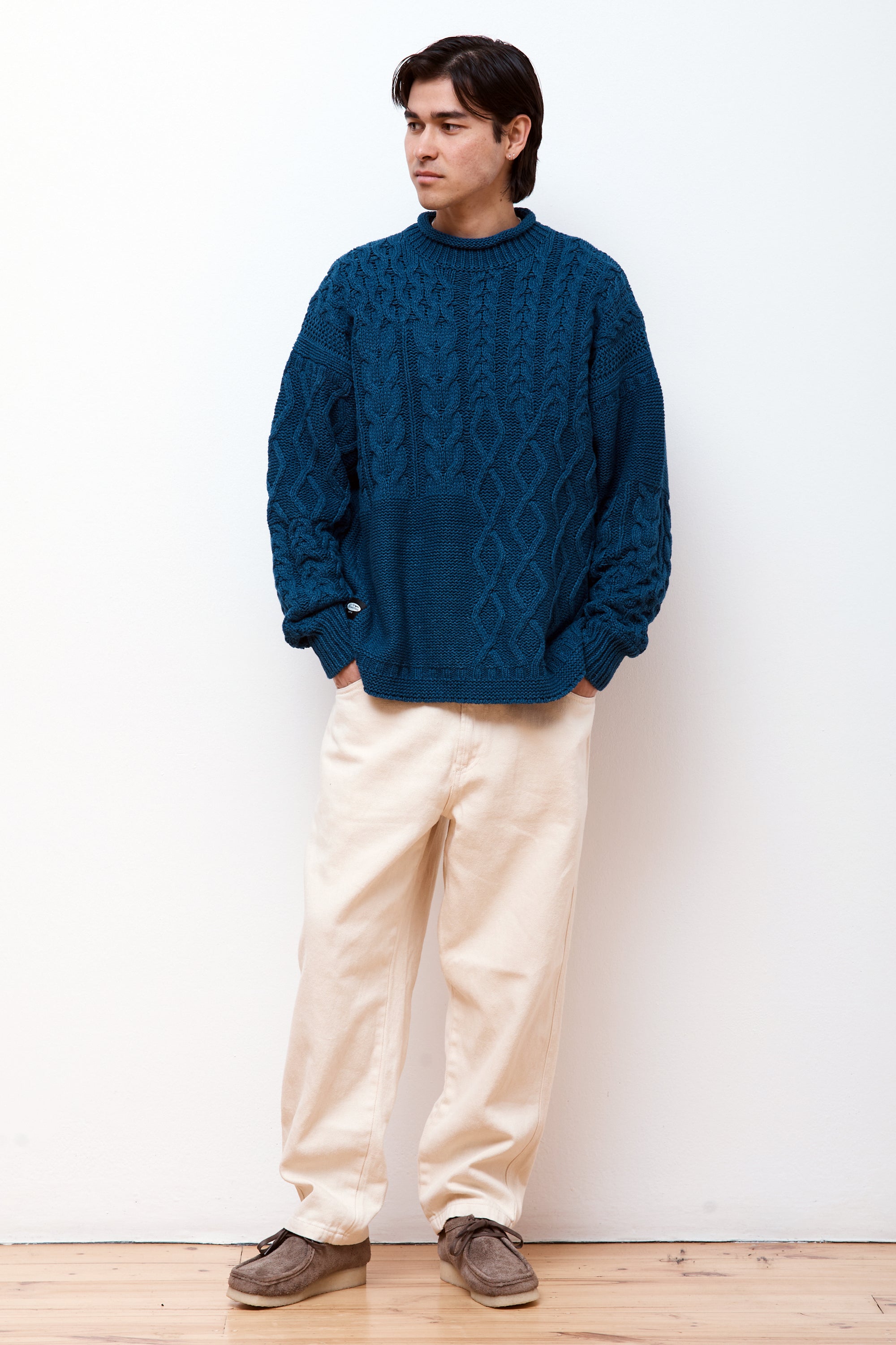 Cotton Guernsey Sweater Indigo