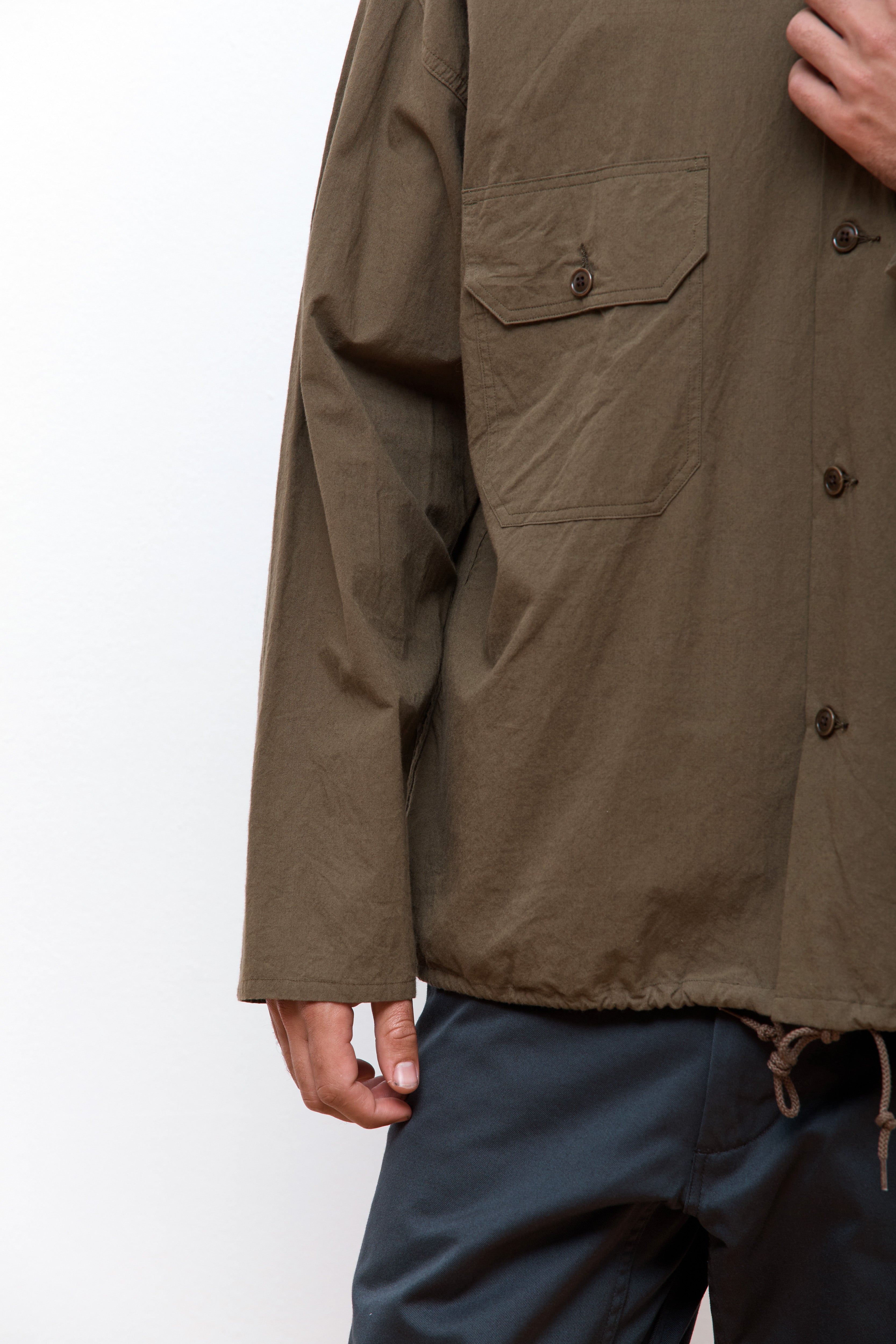 Cotton Wool Deck Shirt Khaki