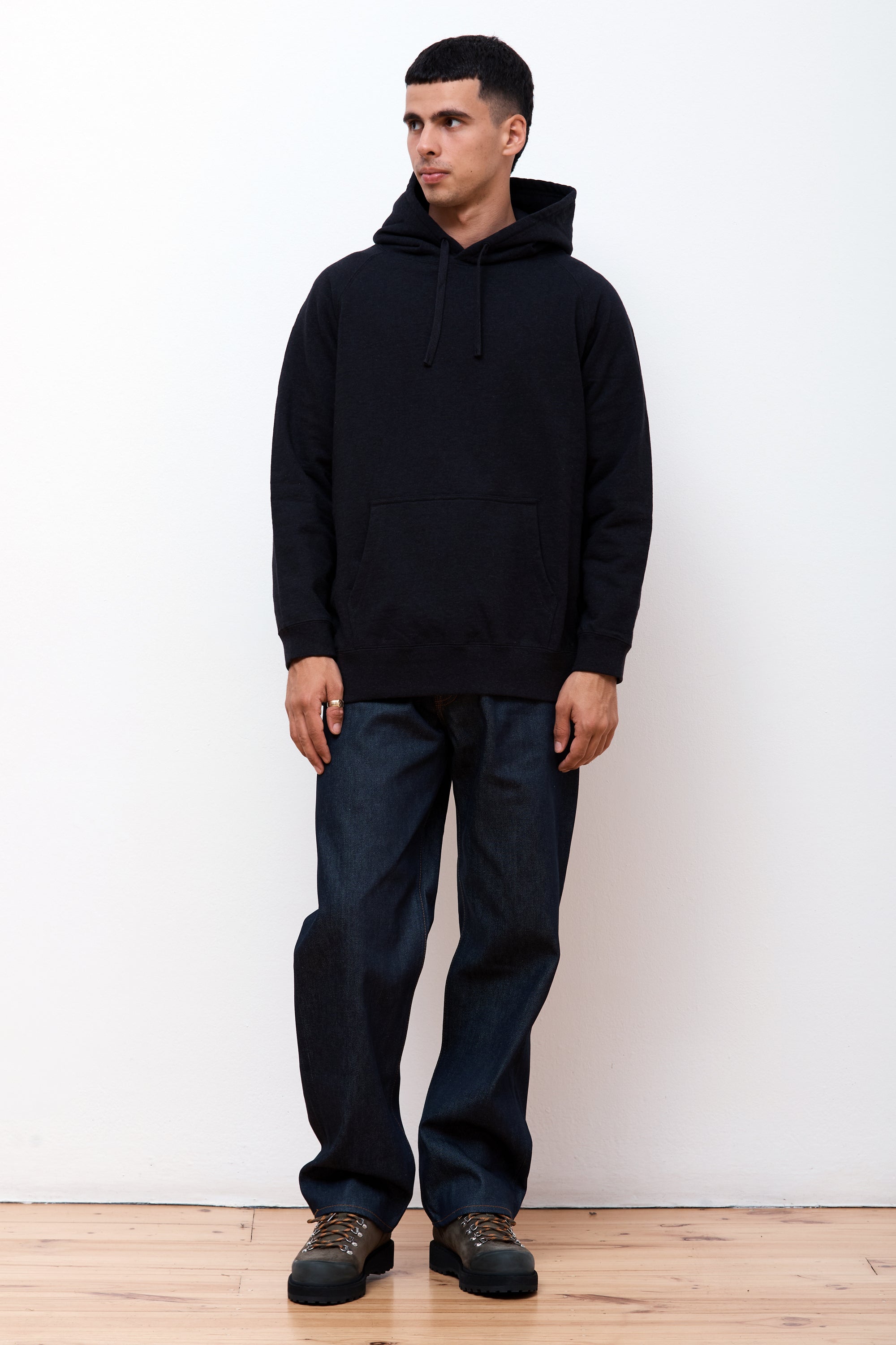 Recycled Cotton Hoodie Black