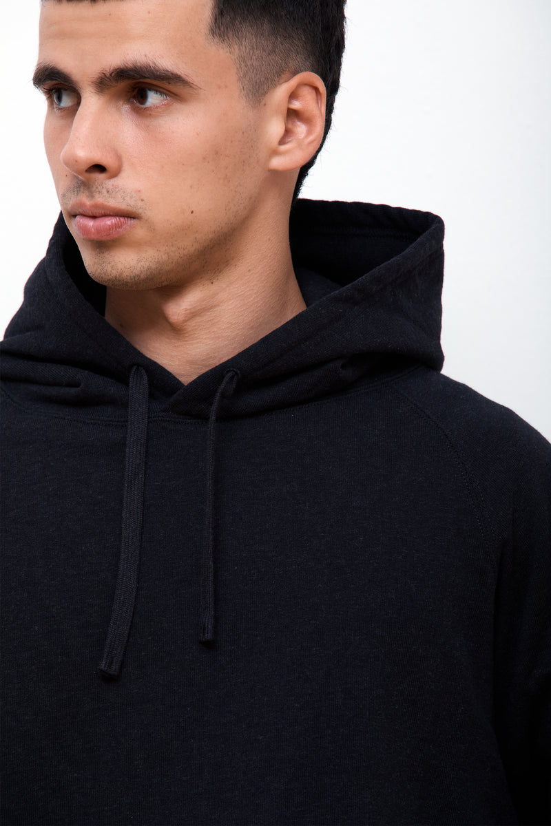 Recycled Cotton Hoodie Black