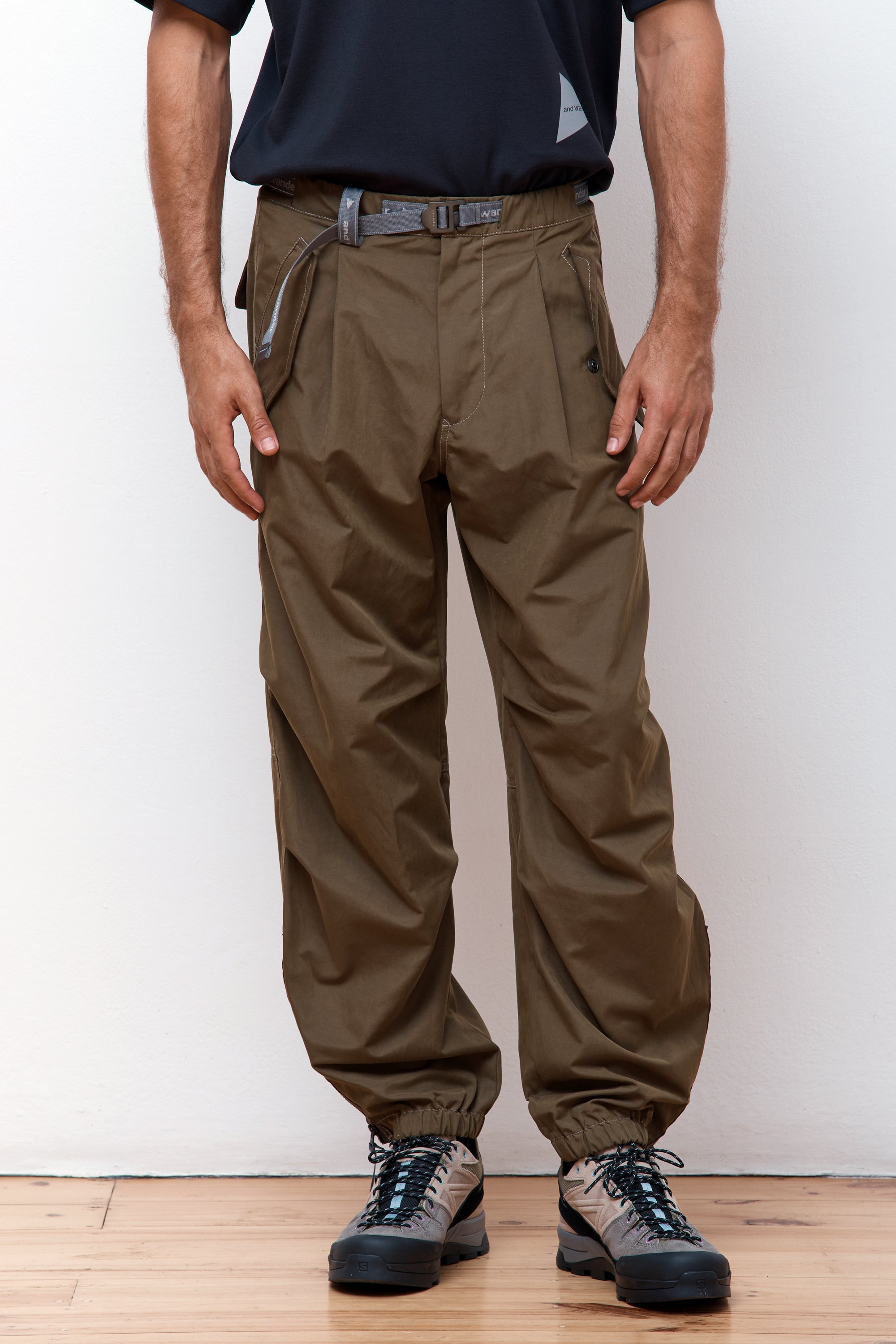 Side Zip Hem Pants Khaki