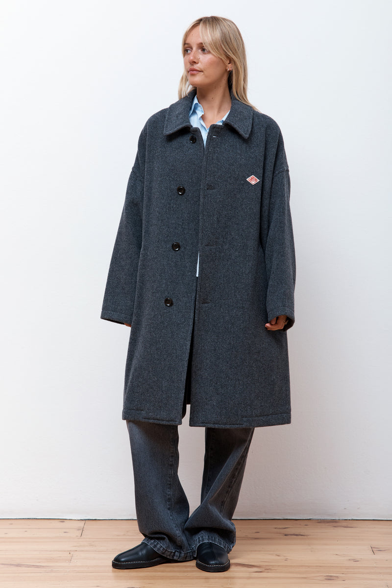 Womens Wool Long Coat M.Grey