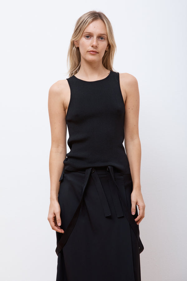 Cut-Out Sleeveless Top Black